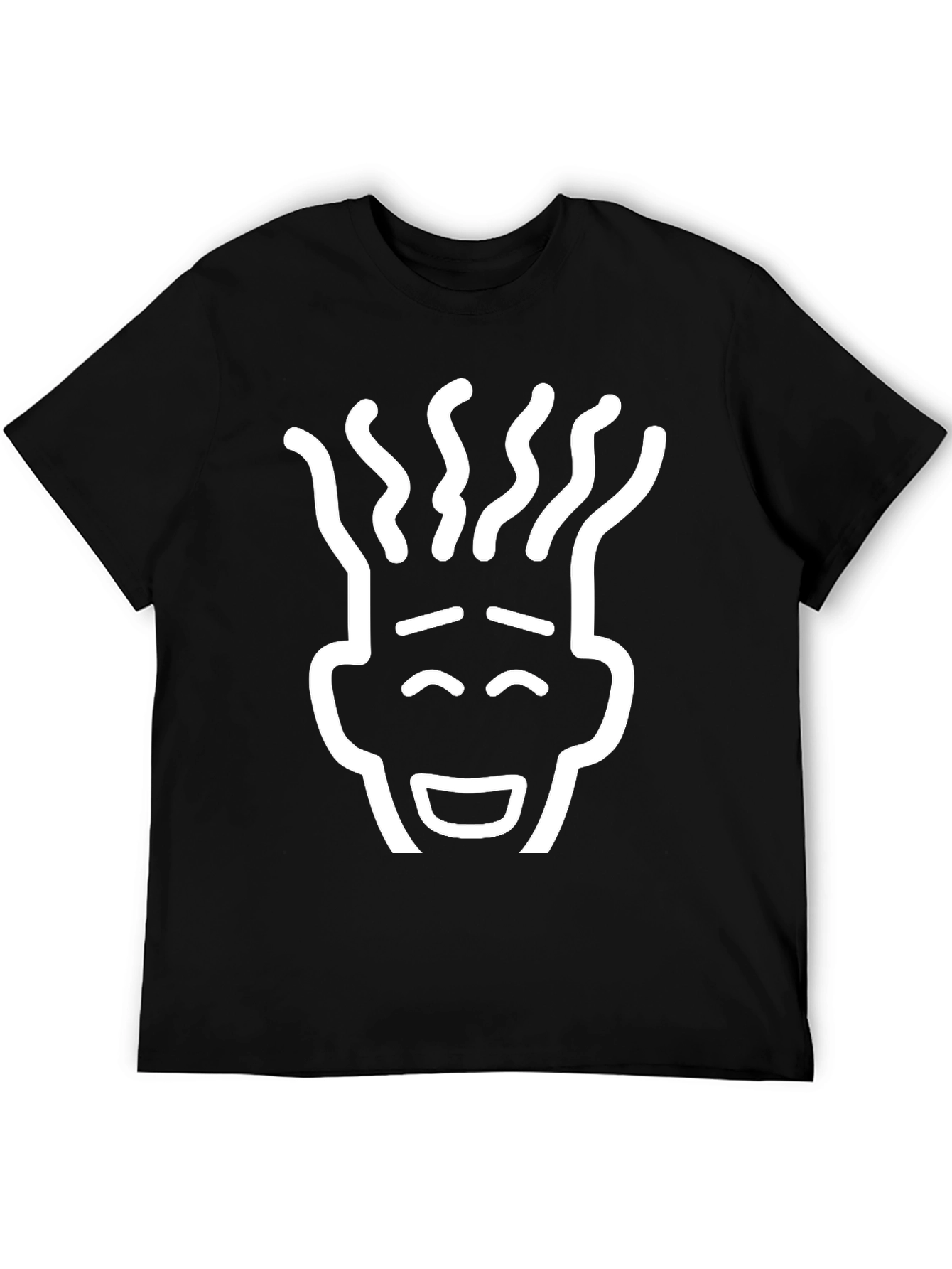 Black Black T-Shirt with Unique Graphic Print view 5