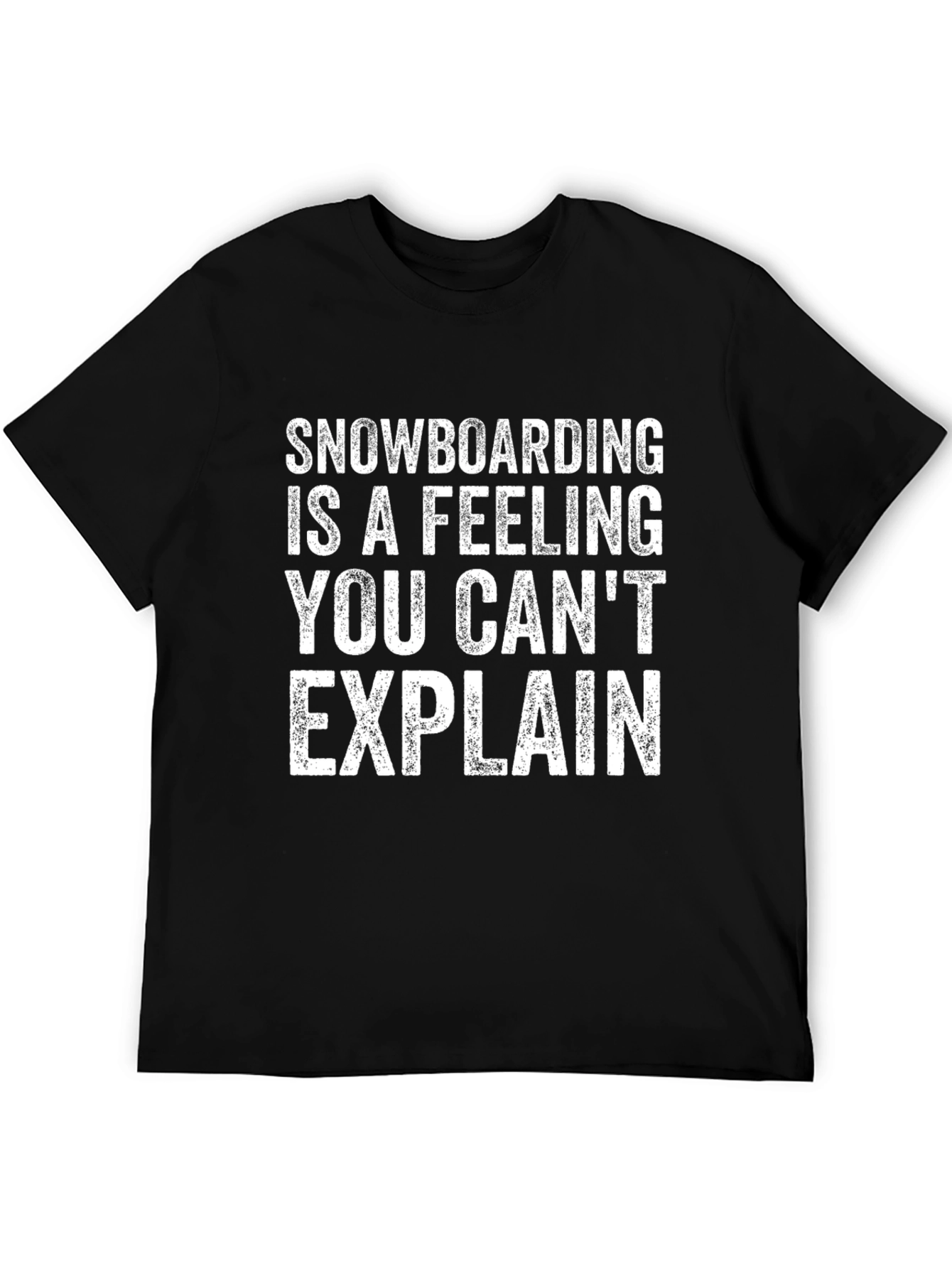 Black Snowboarding Feeling Graphic T-Shirt - Ride in Style view 5