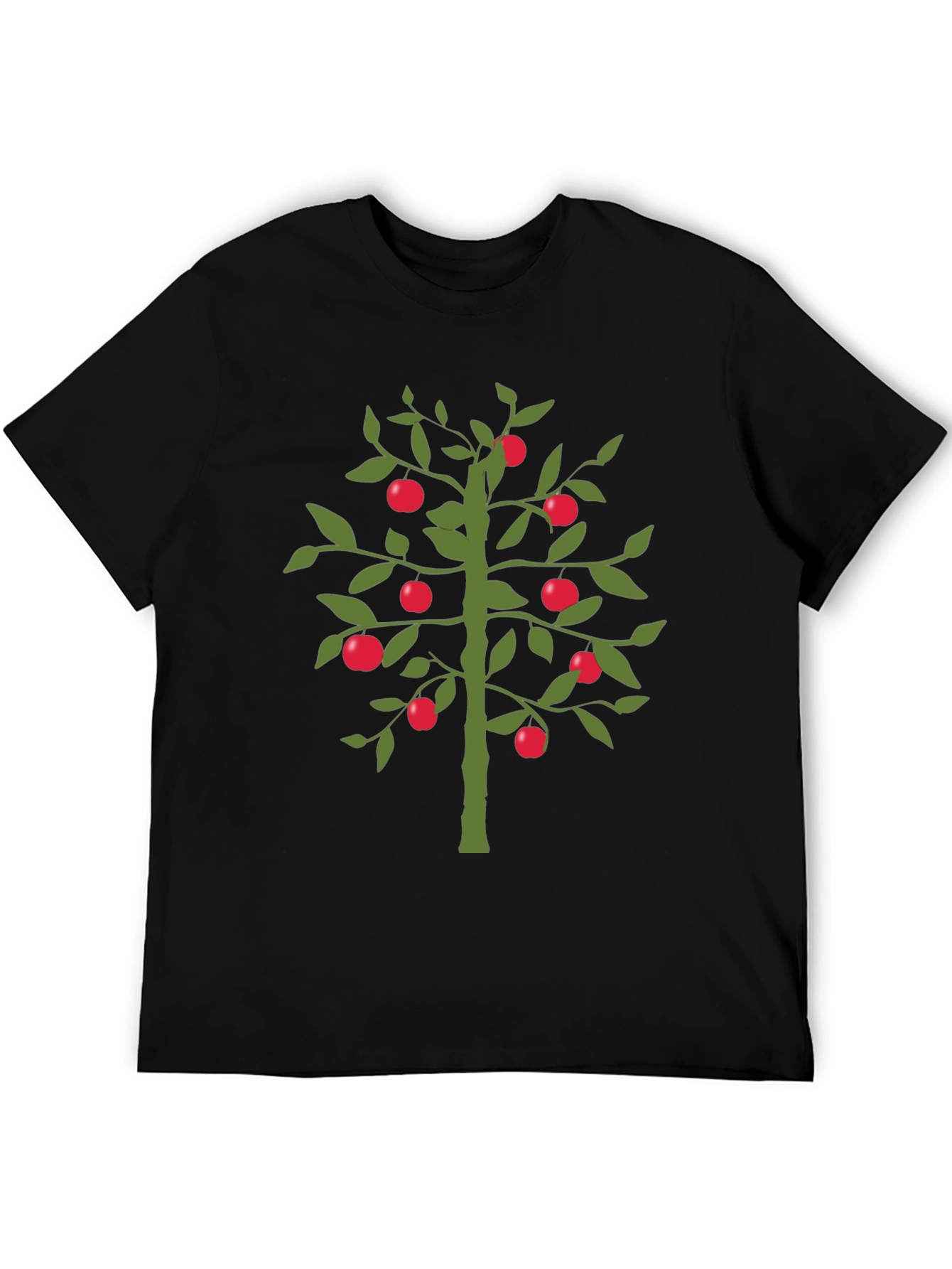 Black Apple Tree Graphic Tee - Black view 5