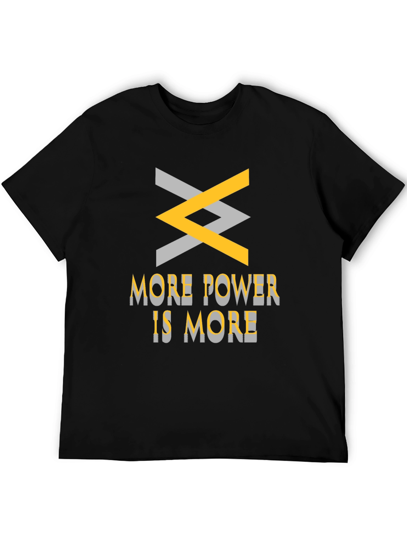 Black More Power is More Graphic Tee view 5