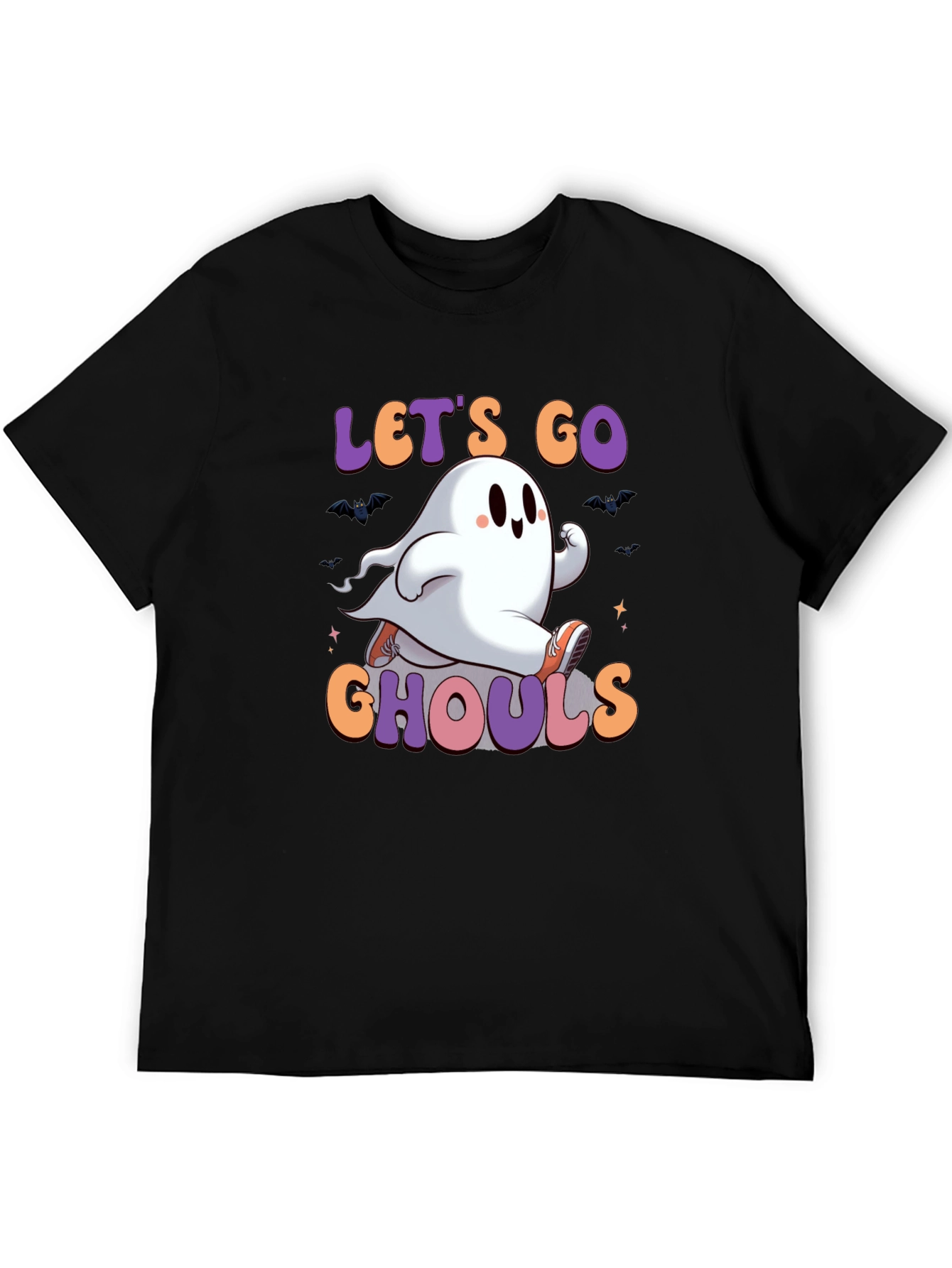 Black Let's Go Ghouls Graphic Tee view 5