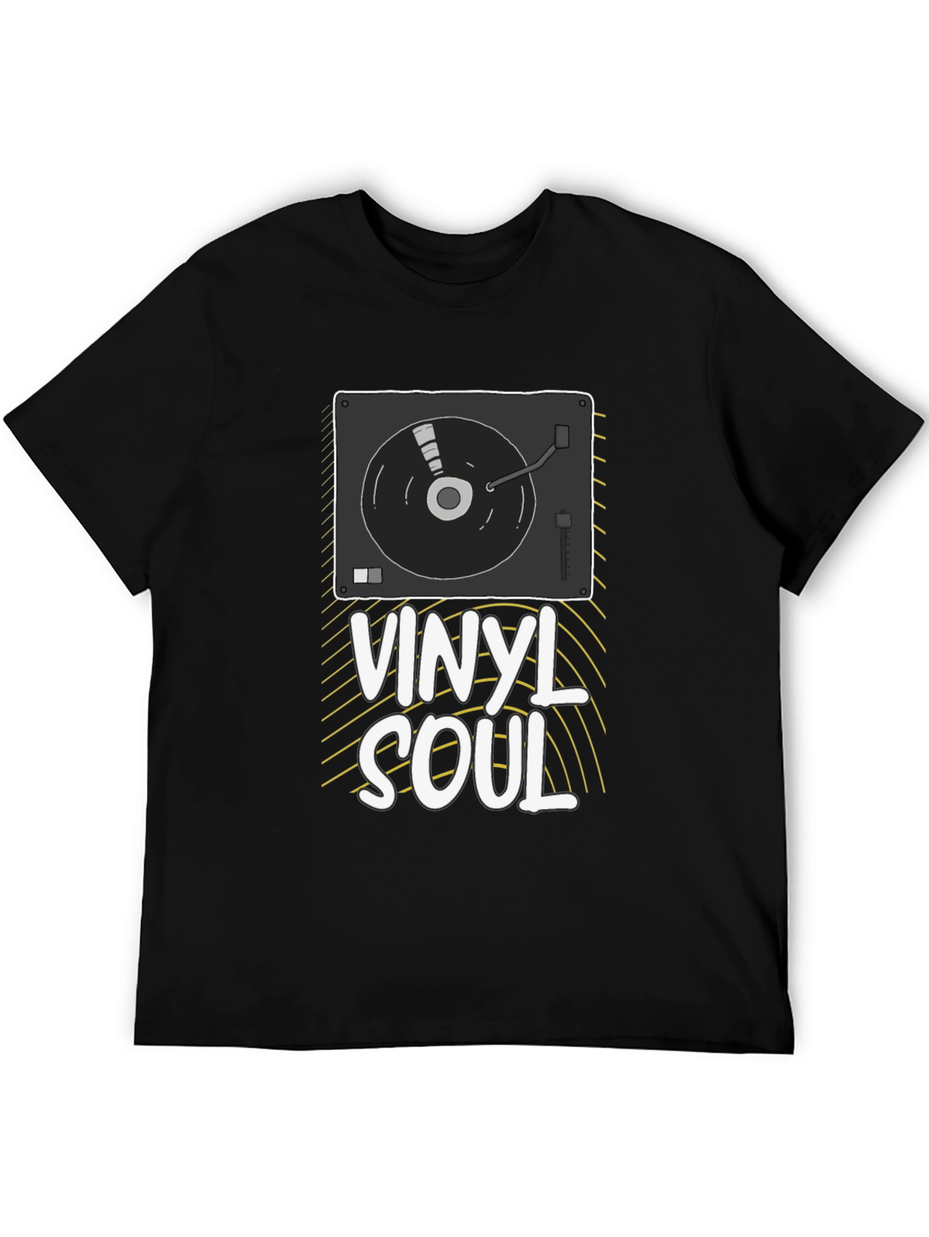 Black Vinyl Soul Graphic Tee - Music Lover T-Shirt view 5