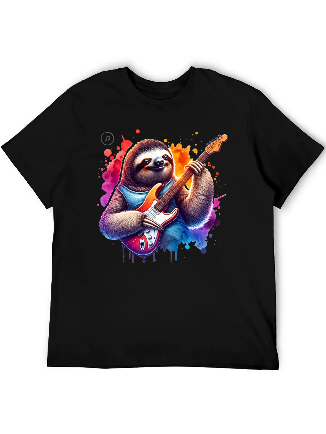 Sloth Guitarist Graphic Tee - Rock On! - 5