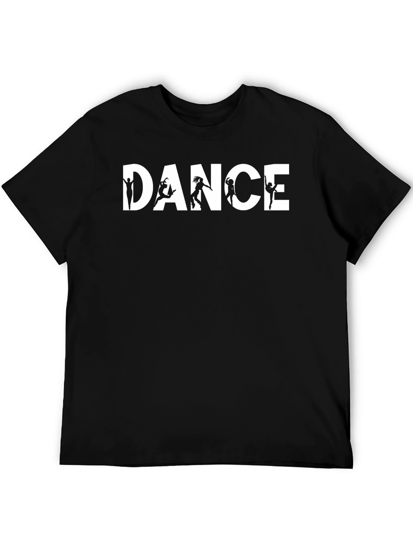 Black Dance Silhouette Graphic Tee - Stylish Unisex T-Shirt view 5