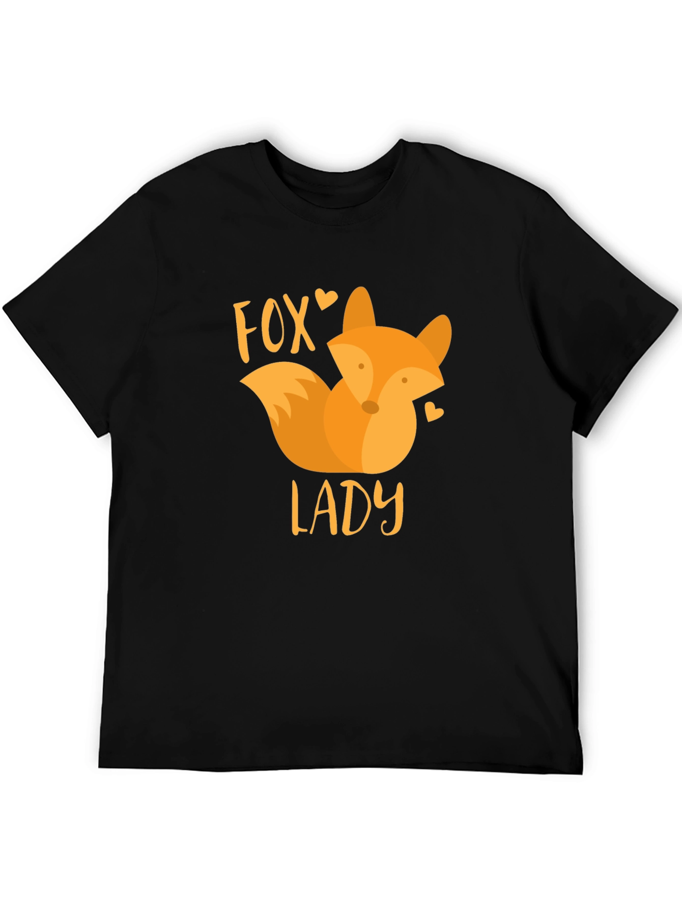 Black Fox Lady Graphic T-Shirt - Fun Animal Design view 5