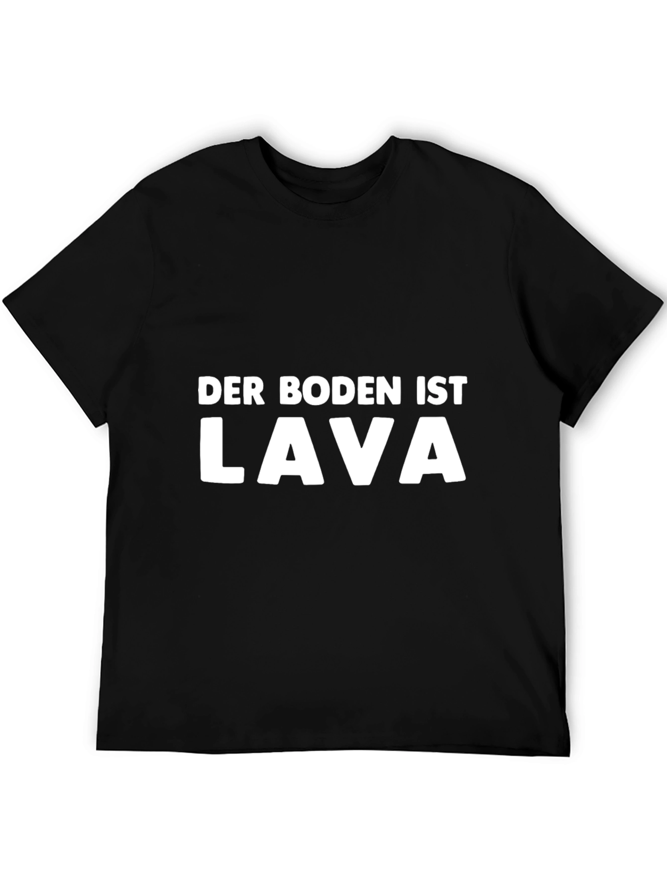 Black Der Boden Ist Lava T-Shirt - Novelty Graphic Tee view 5