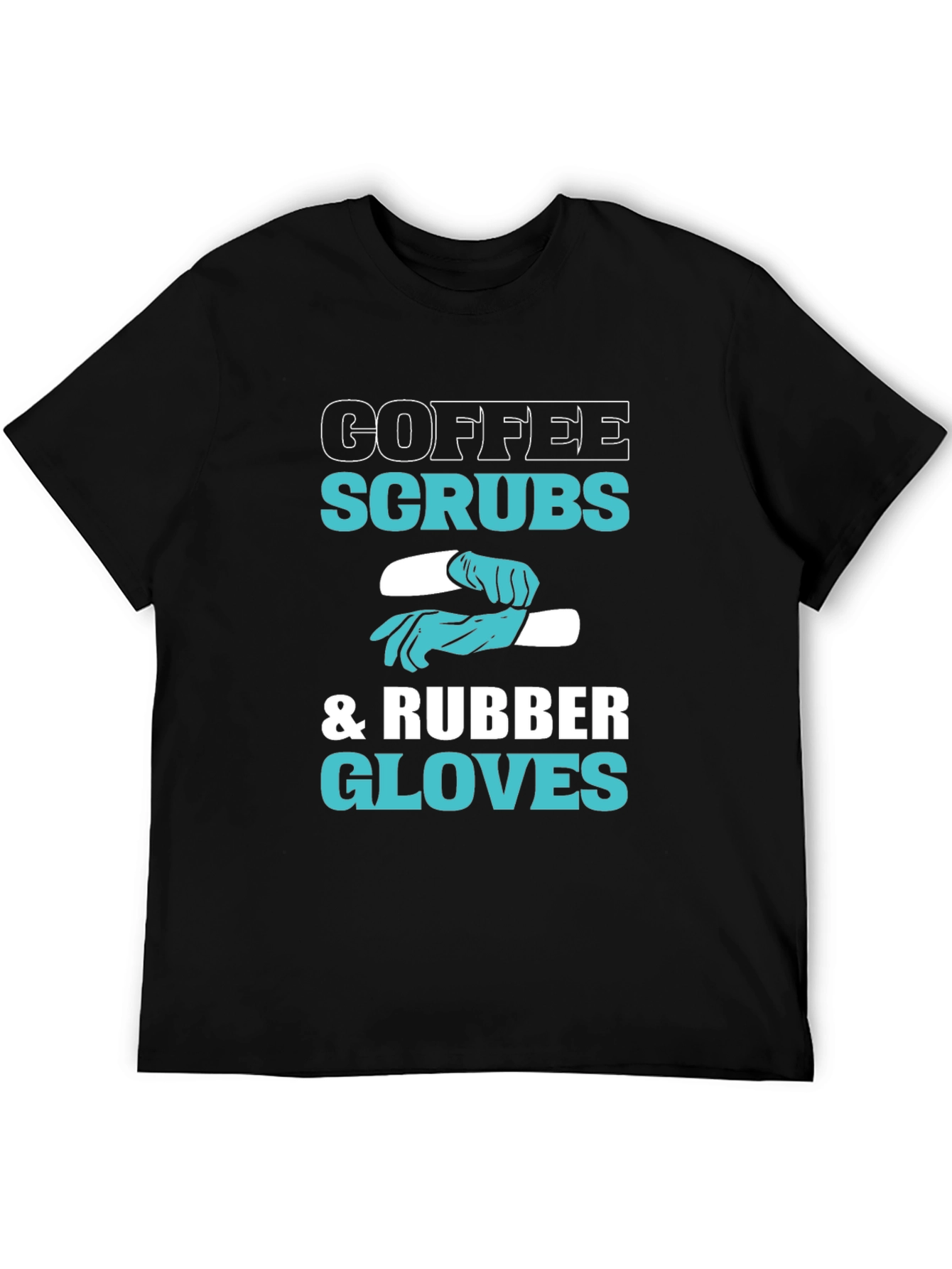 Black Coffee Scrubs & Rubber Gloves Graphic T-Shirt view 5