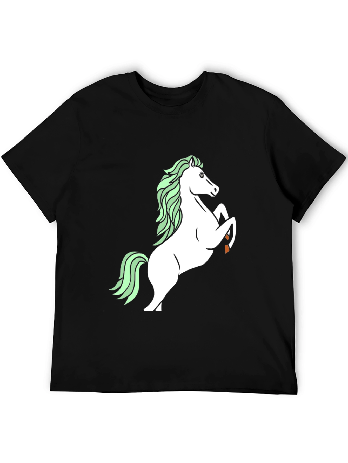 Black Unicorn Graphic Tee - Black Cotton T-Shirt view 5