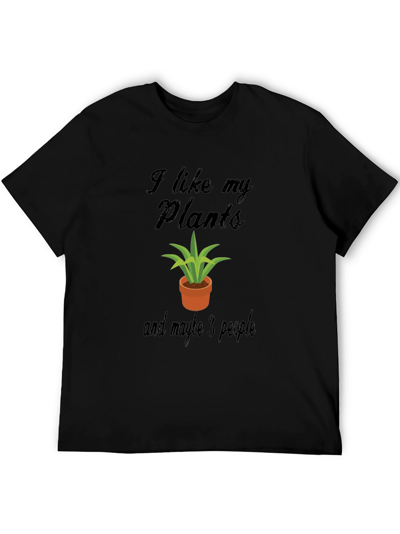 Black I Like My Plants T-Shirt -  Horticulture Apparel view 5
