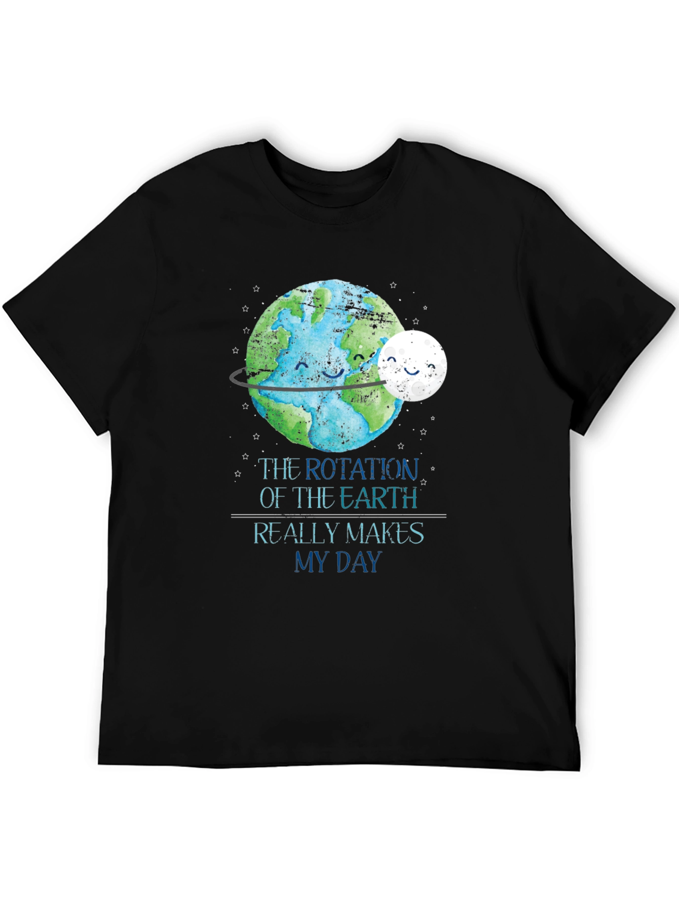 Black Earth Rotation Makes My Day Graphic Tee view 5