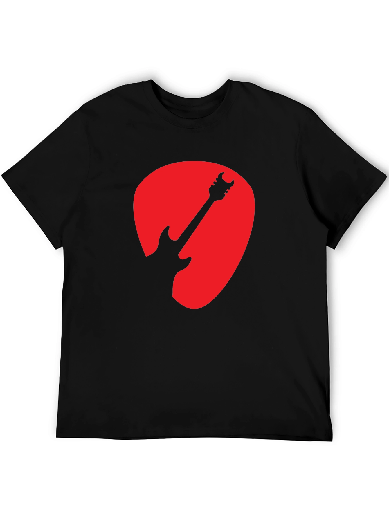 Black Guitar Pick Graphic T-Shirt - Music Lover Tee view 5
