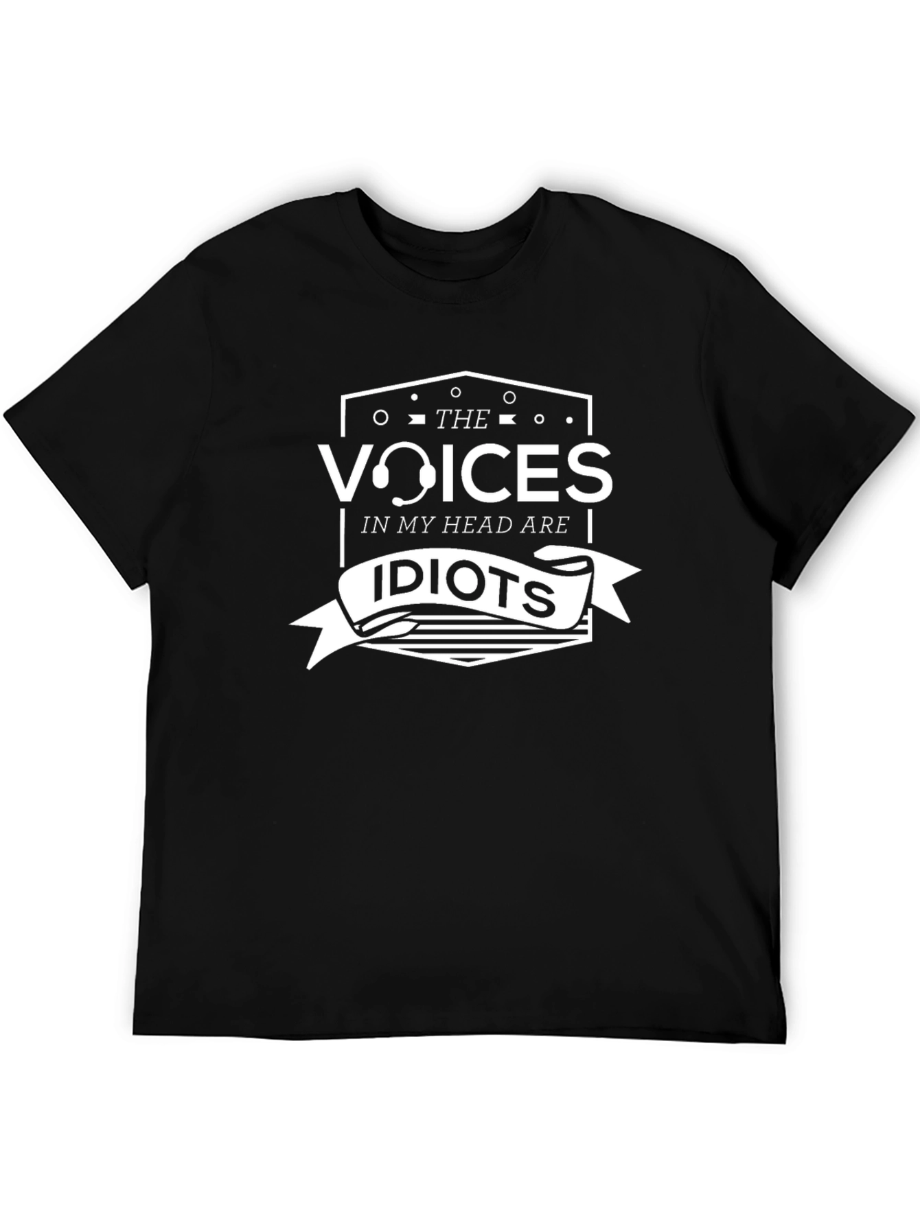 Voices In My Head Are Idiots Black T-Shirt - 5