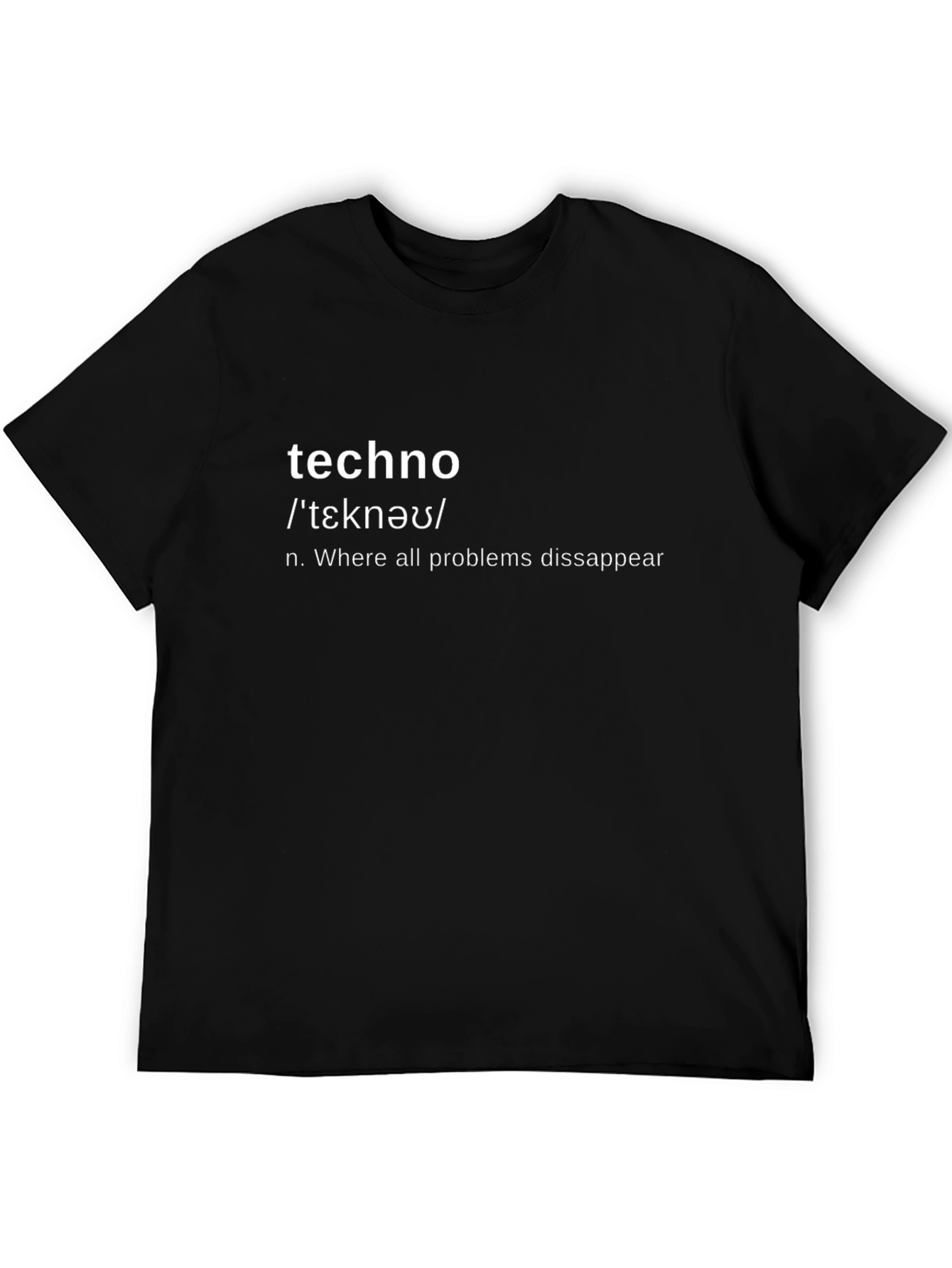 Black Techno Definition Black T-Shirt view 5