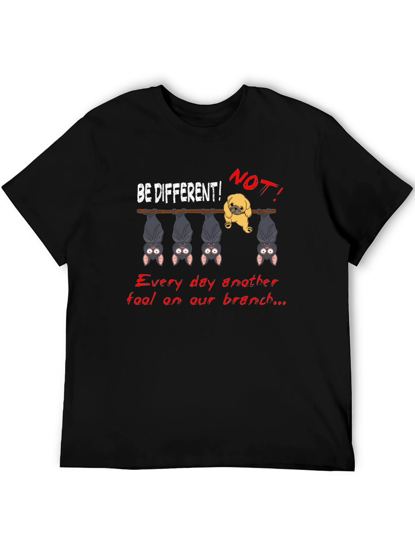 Black Be Different Graphic T-Shirt view 5