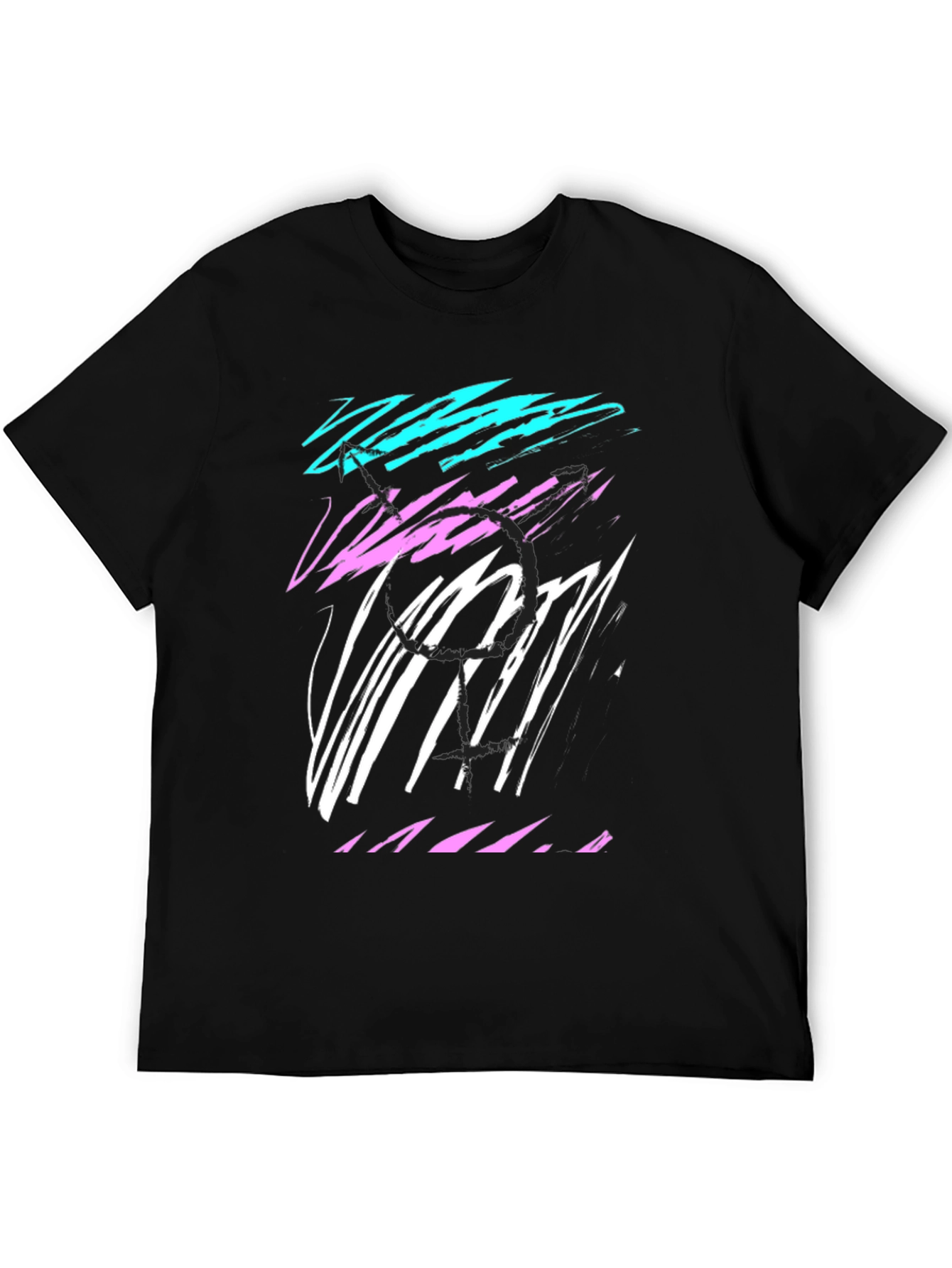 Black Abstract Graphic Tee - Stylish Casual Wear view 5