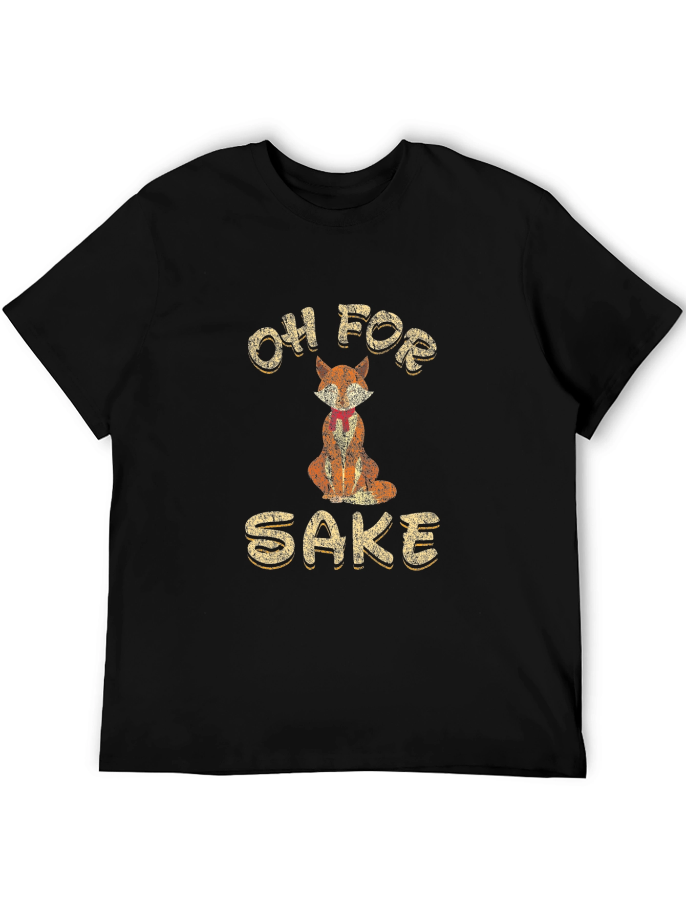 Black Oh For Fox Sake T-Shirt - Novelty Animal Tee view 5