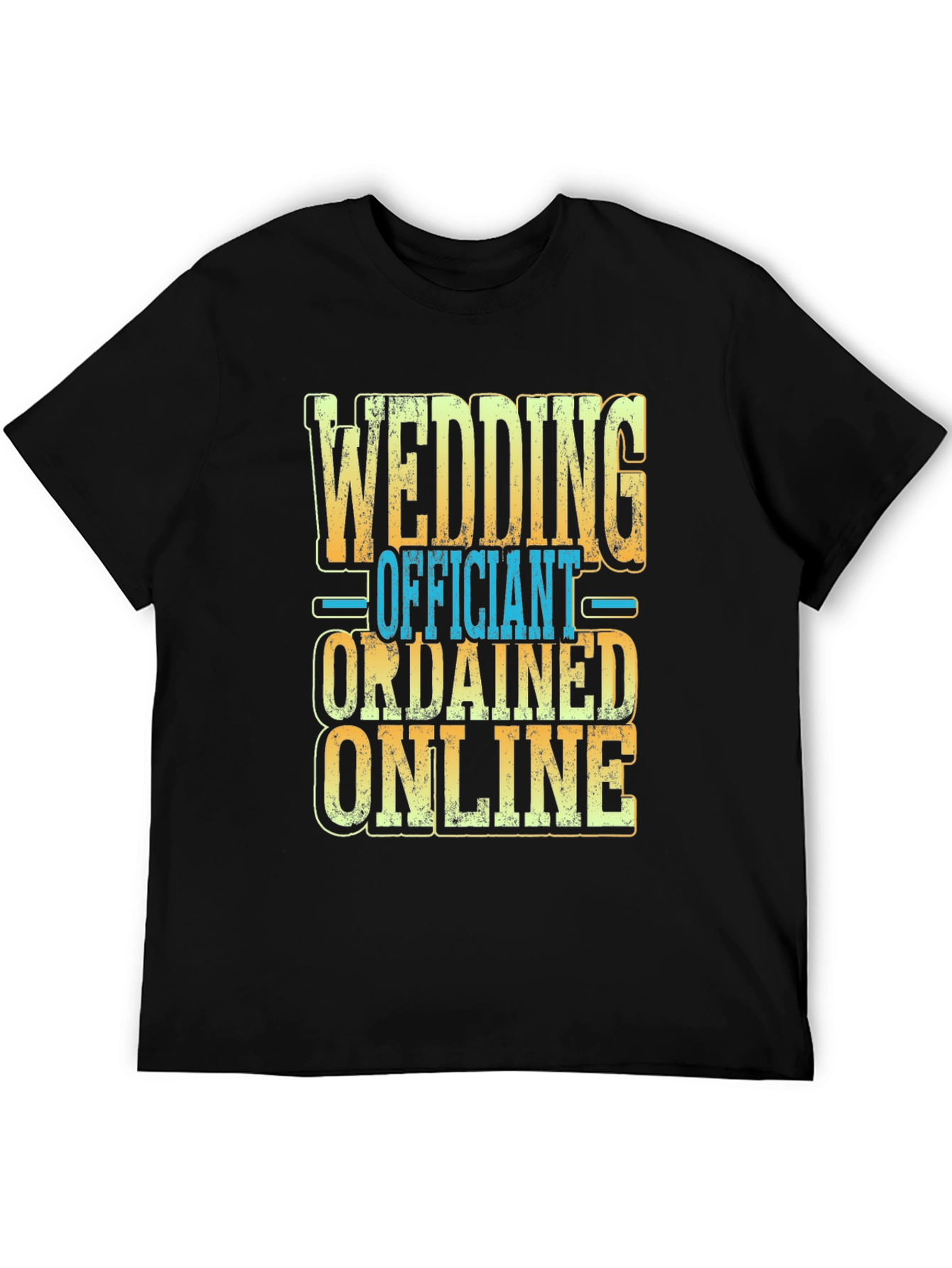 Black Wedding Officiant Ordained Online T-Shirt view 5