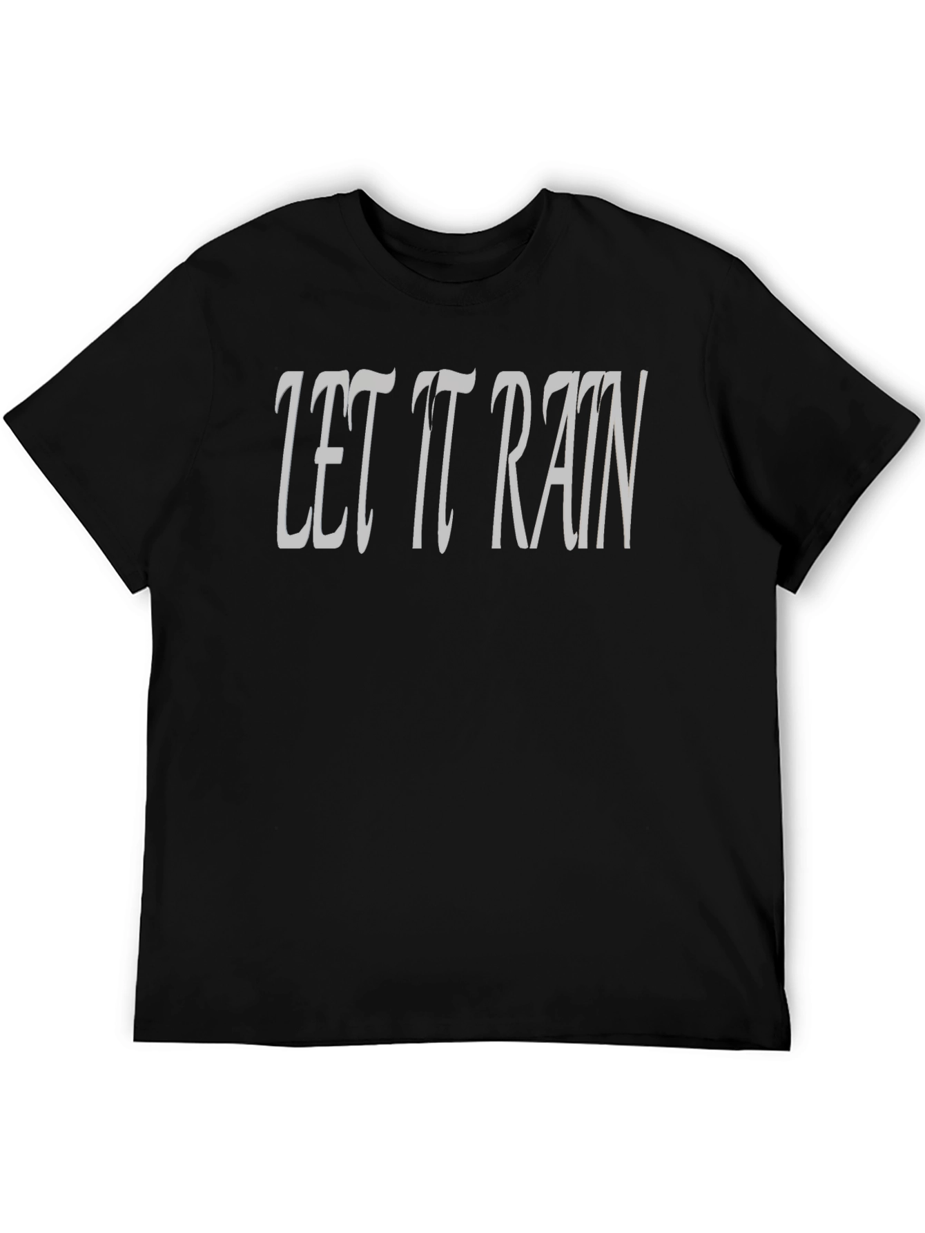 Black Let It Rain Graphic T-Shirt - Soft Cotton Tee view 5
