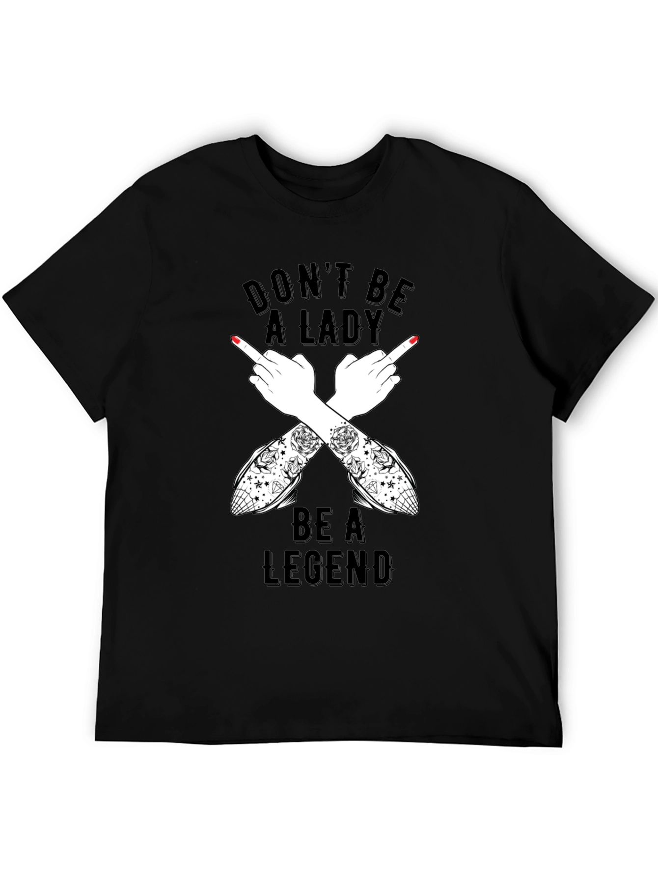 Black Don't Be A Lady Be A Legend T-Shirt view 5