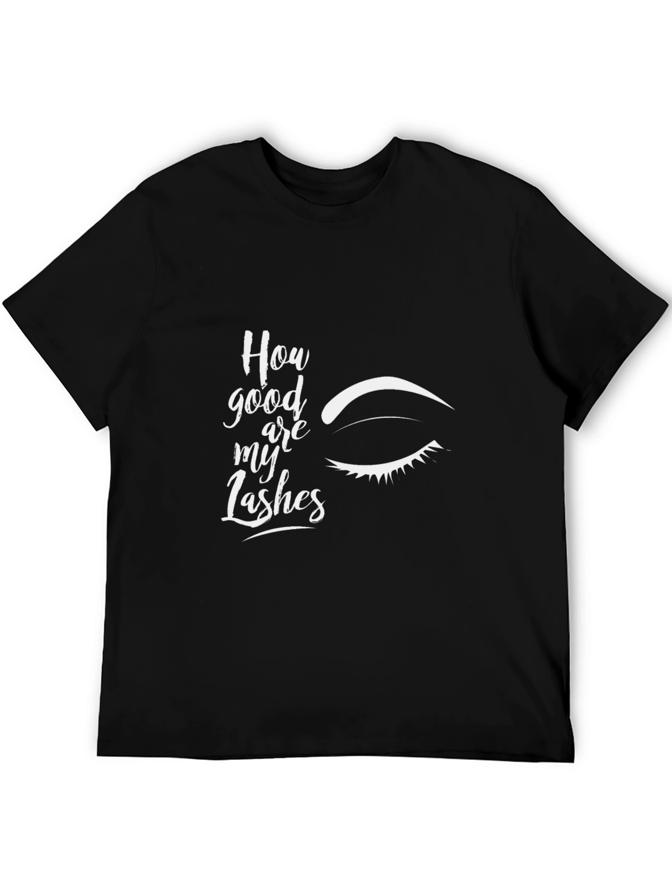 Black How Good Are My Lashes Graphic Tee view 5