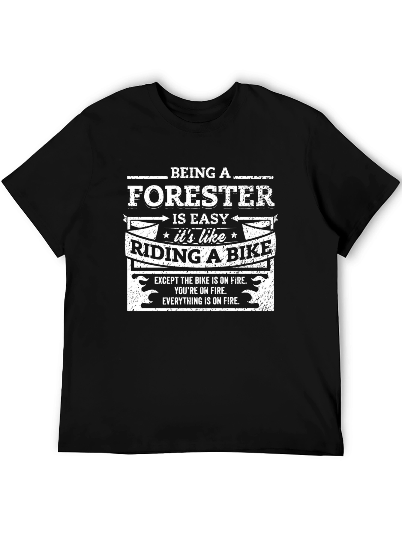 Black Forester T-Shirt: Riding a Bike on Fire view 5