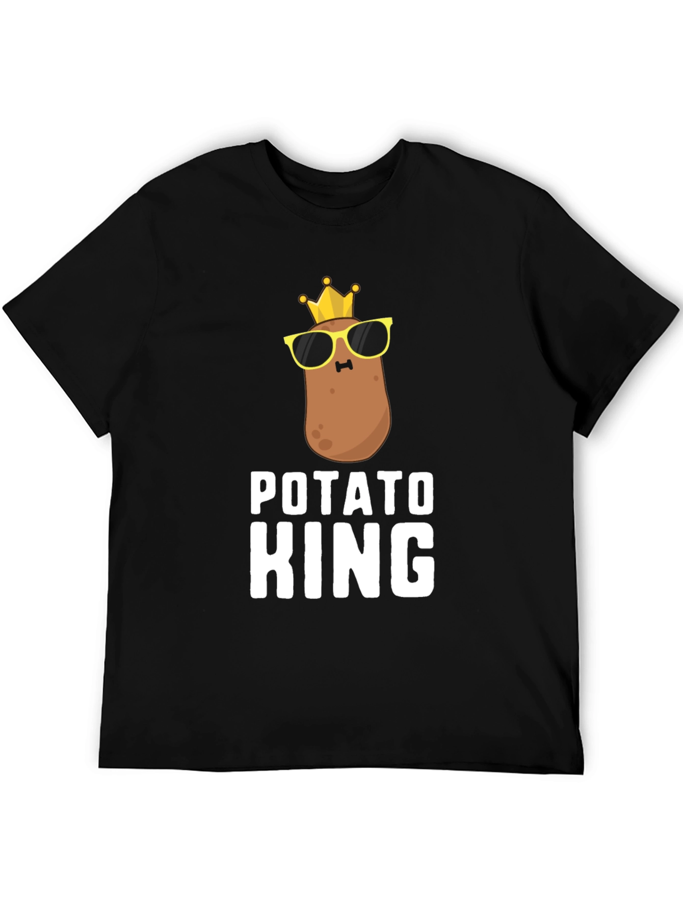 Black Potato King T-Shirt - Funny Graphic Tee view 5