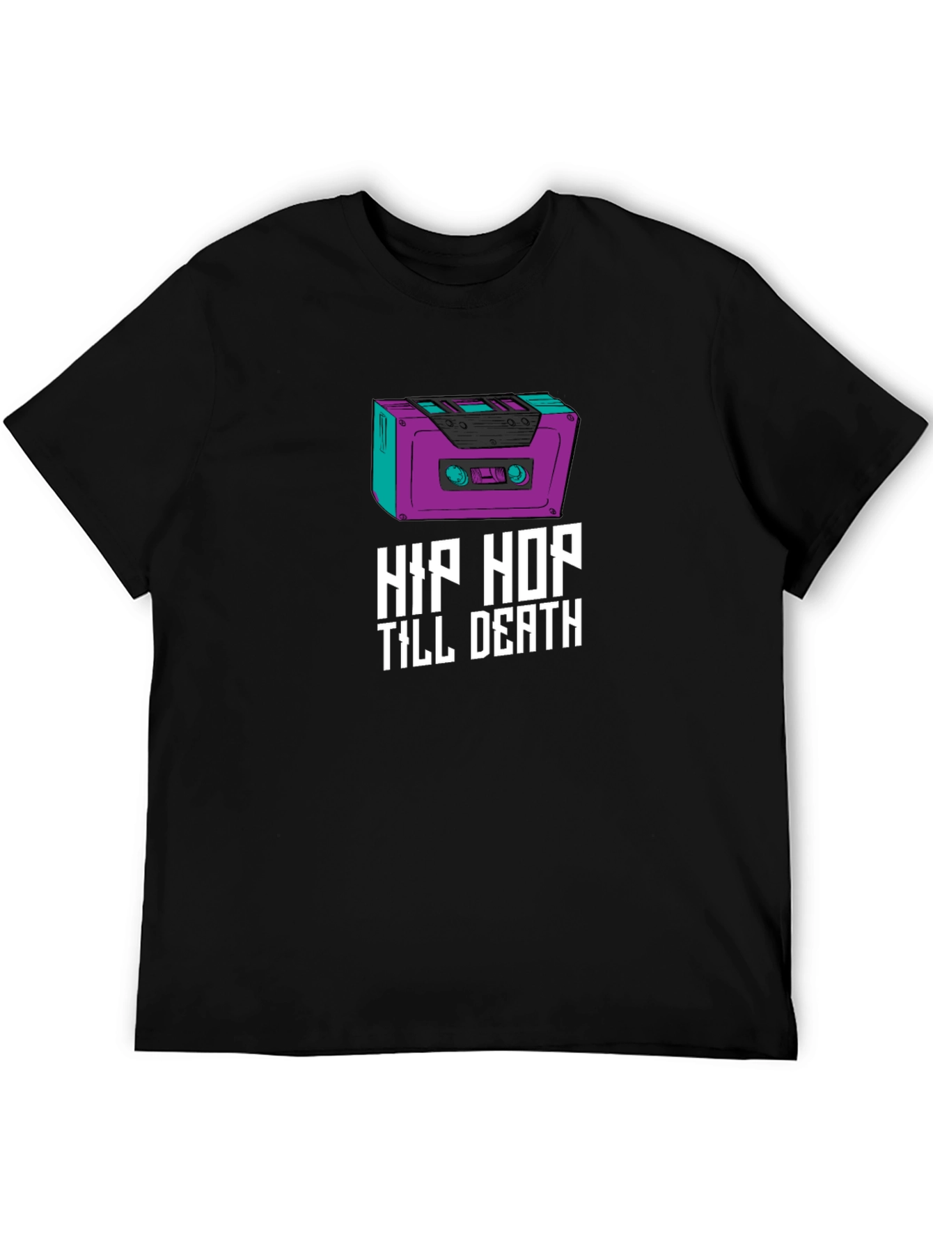 Black Hip Hop Till Death Graphic Tee view 5