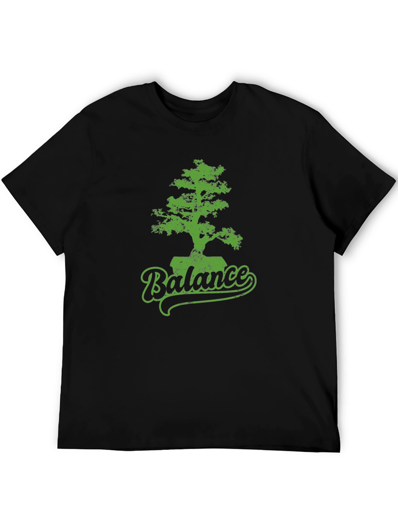 Black Balance Bonsai Tree Graphic Tee - Black view 5