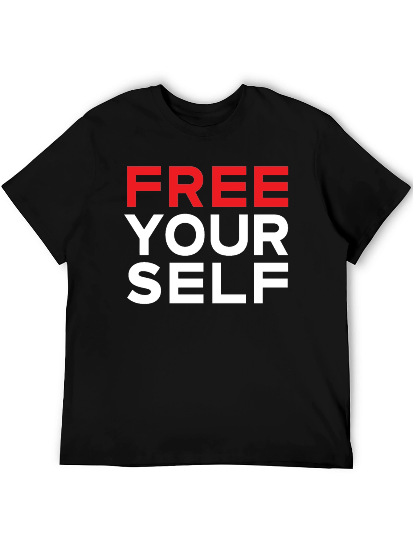 Black Free Yourself Graphic T-Shirt - Bold Statement Tee view 5