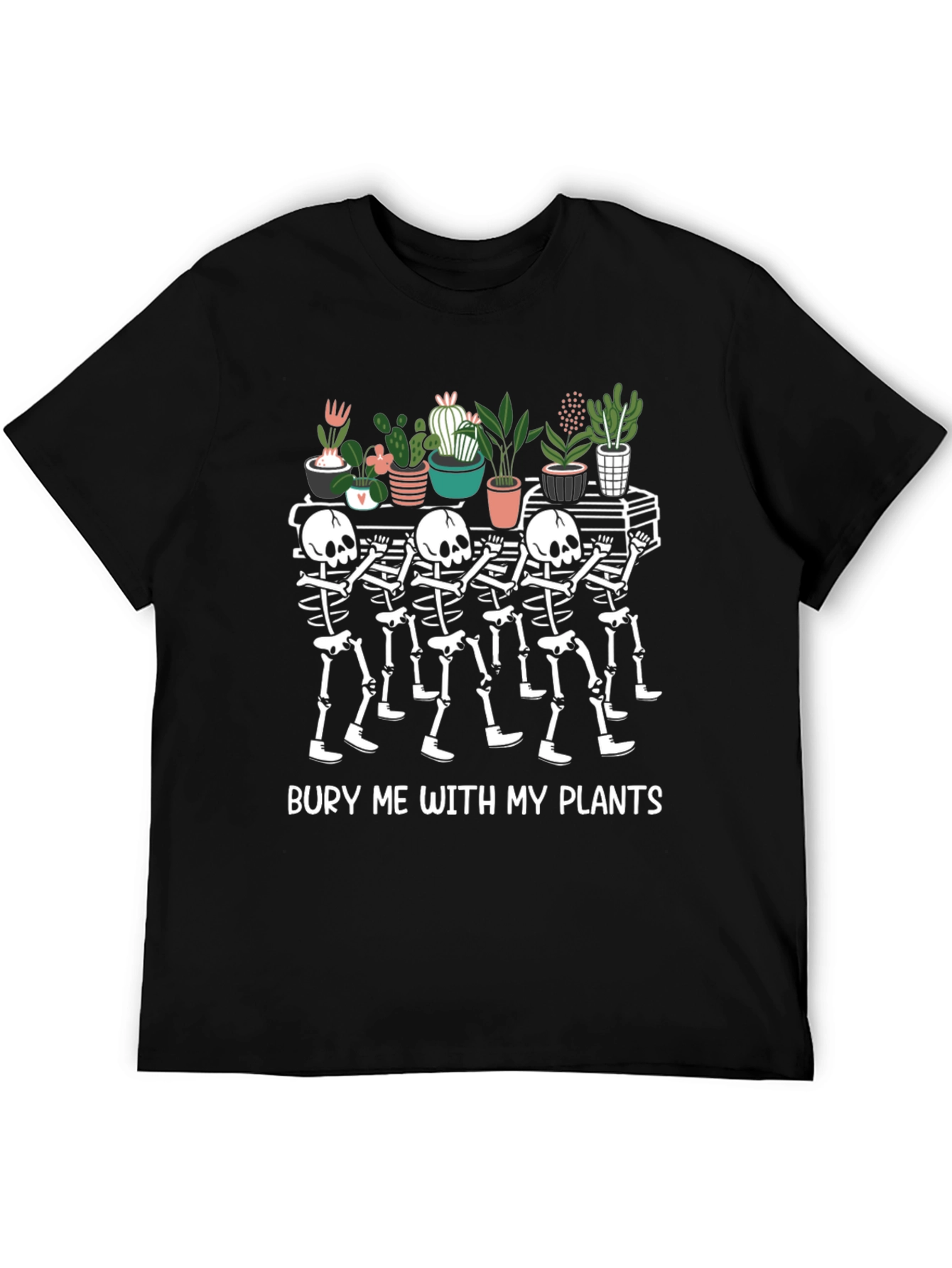 Black Bury Me with My Plants T-Shirt view 5