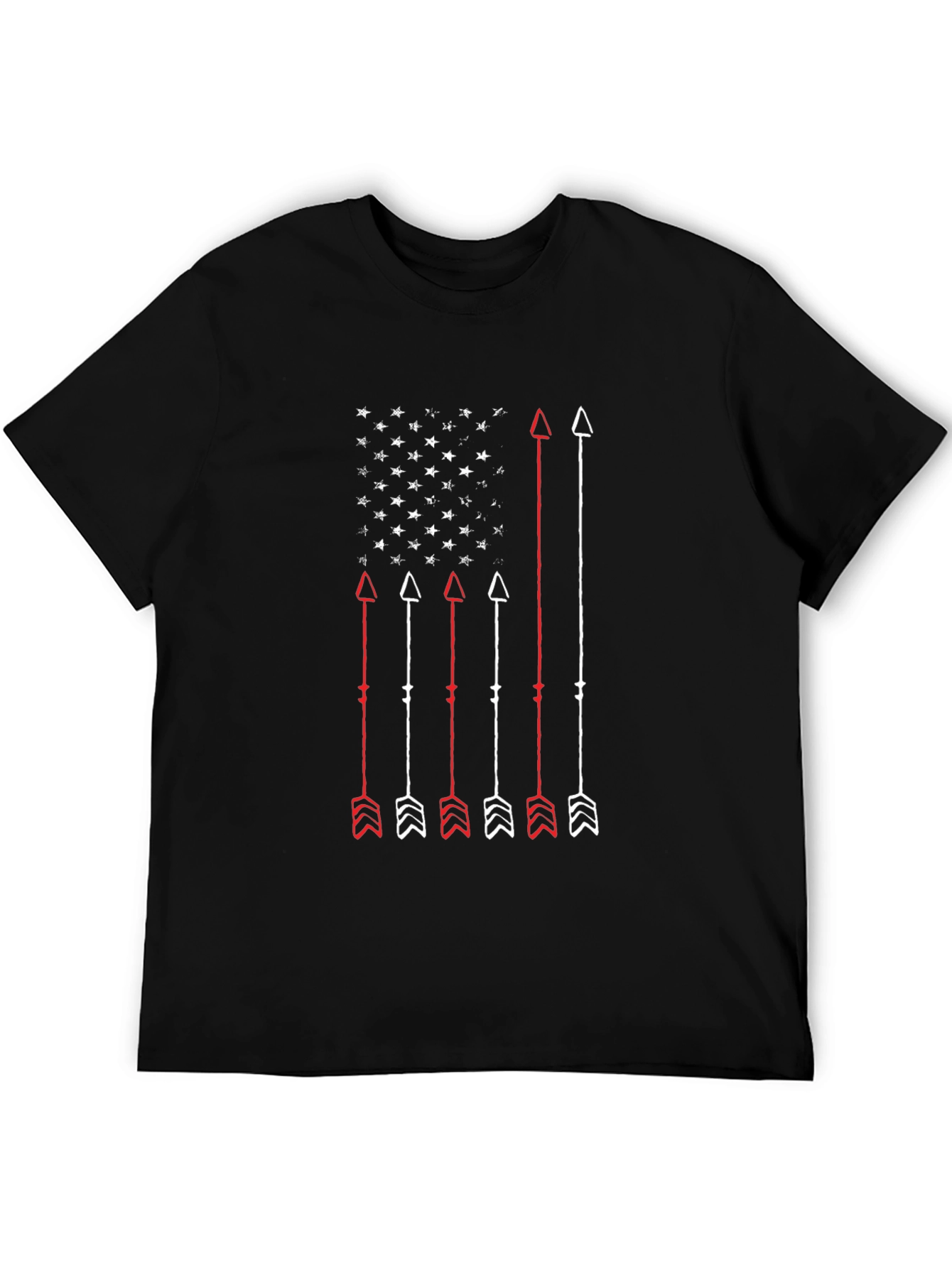 Black Arrow Flag Graphic Tee - Patriotic Archery Design view 5