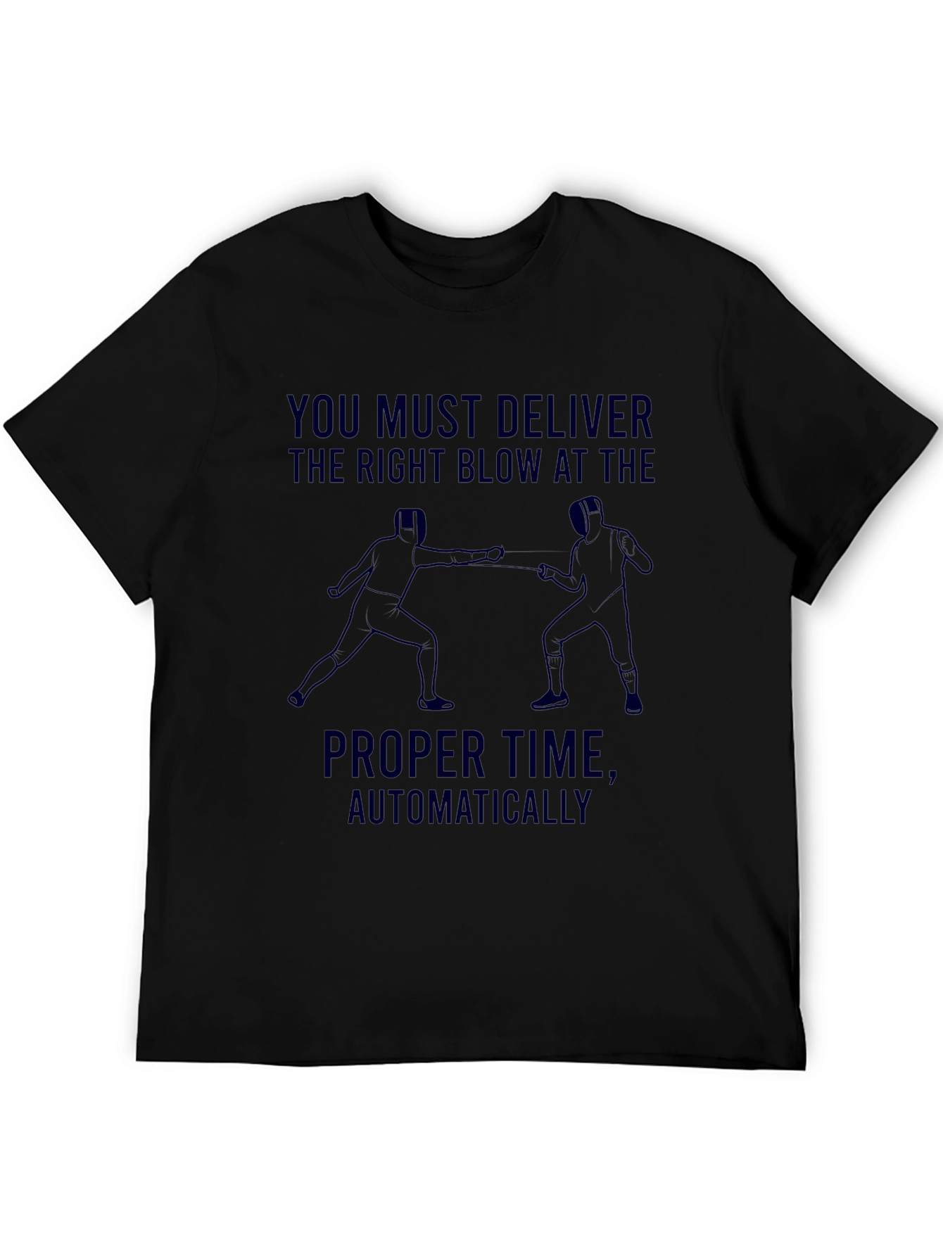 Black Fencing T-Shirt - Deliver the Right Blow view 5