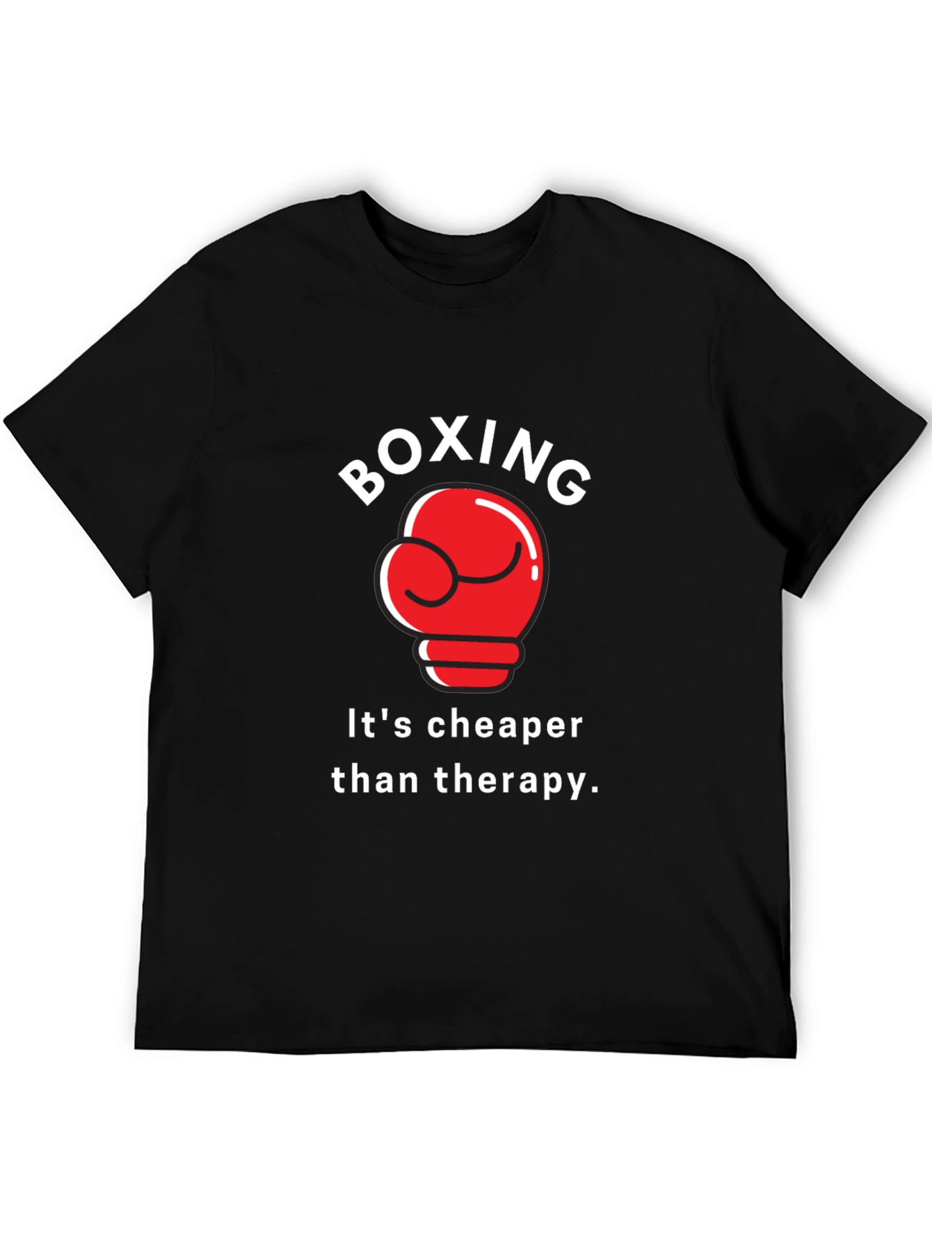 Black Boxing Therapy Graphic T-Shirt view 5