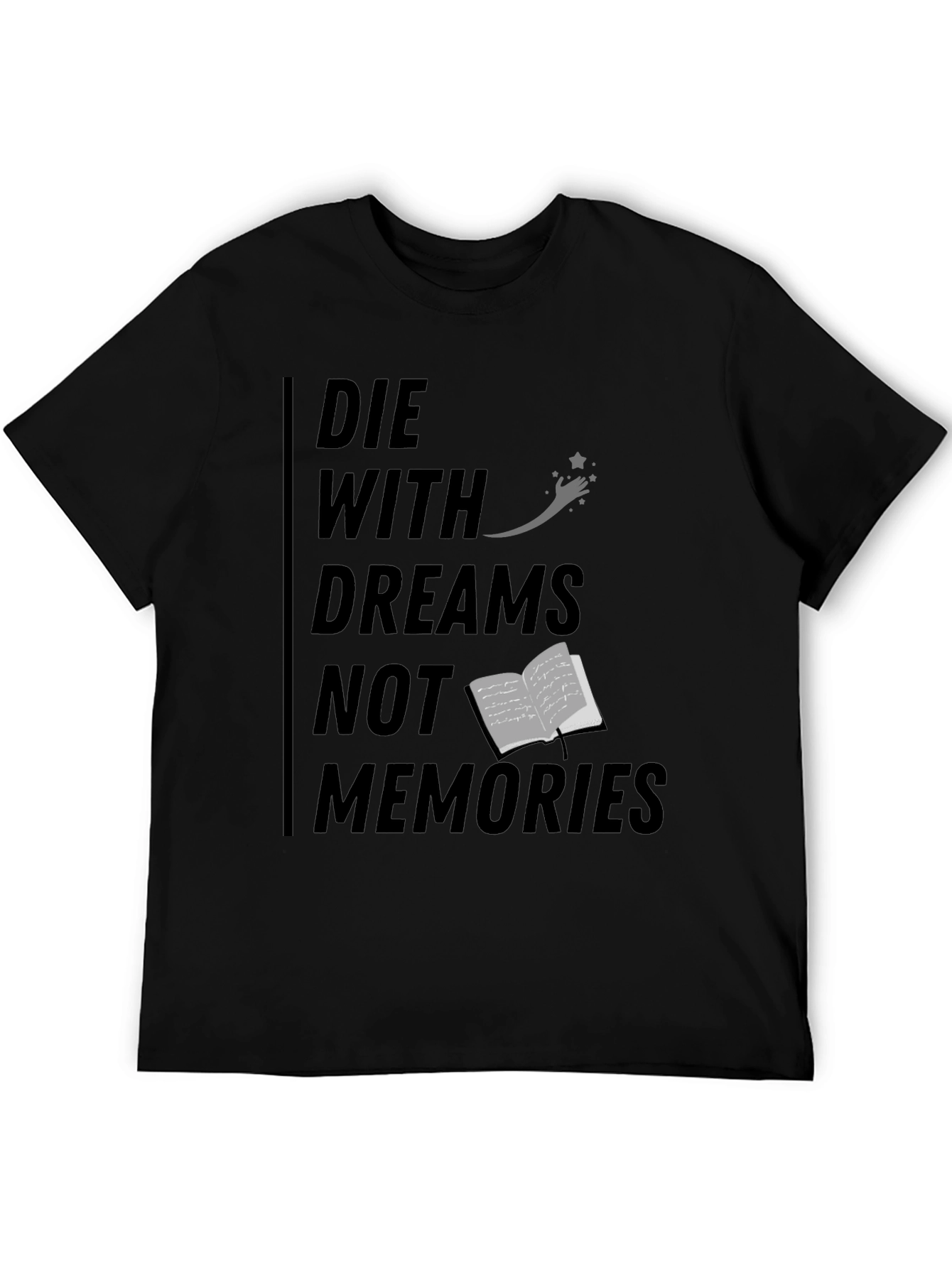 Black Die With Dreams Graphic T-Shirt view 5