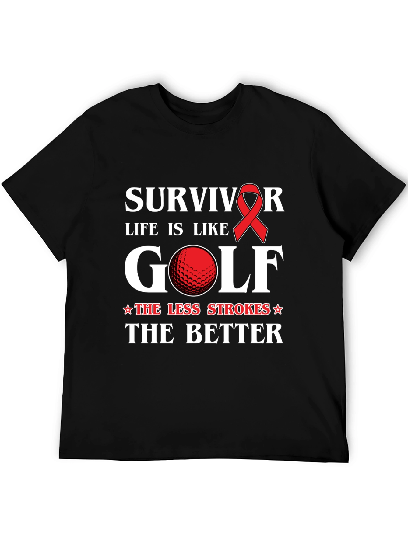 Black Survivor Golf T-Shirt - Life is Like Golf view 5