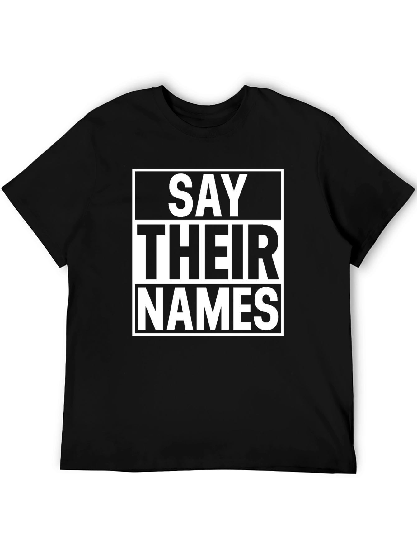 Black Say Their Names T-Shirt - Black Graphic Tee view 5
