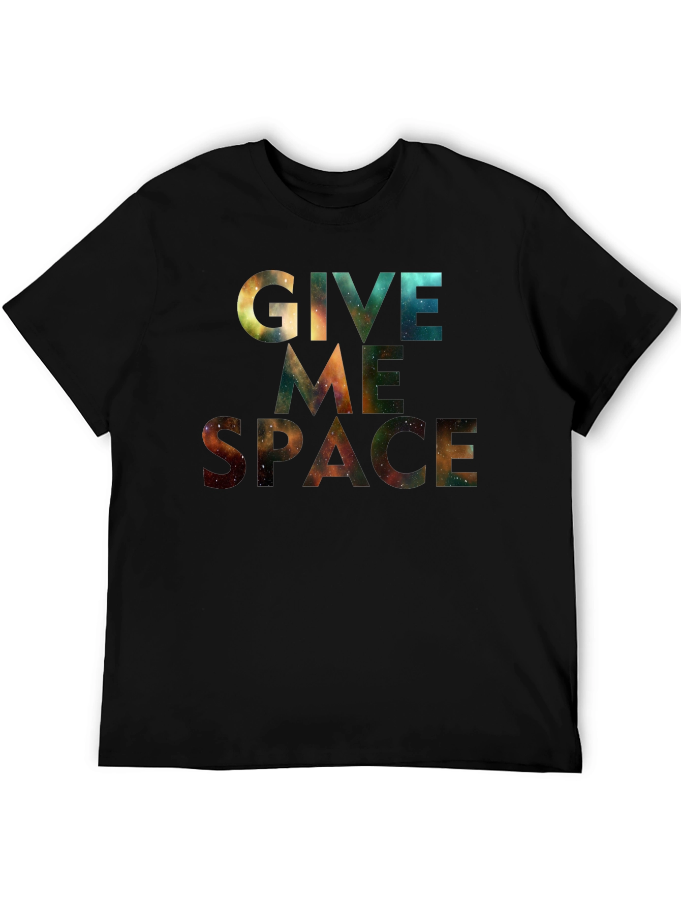 Black Give Me Space T-Shirt - Galaxy Print Tee view 5