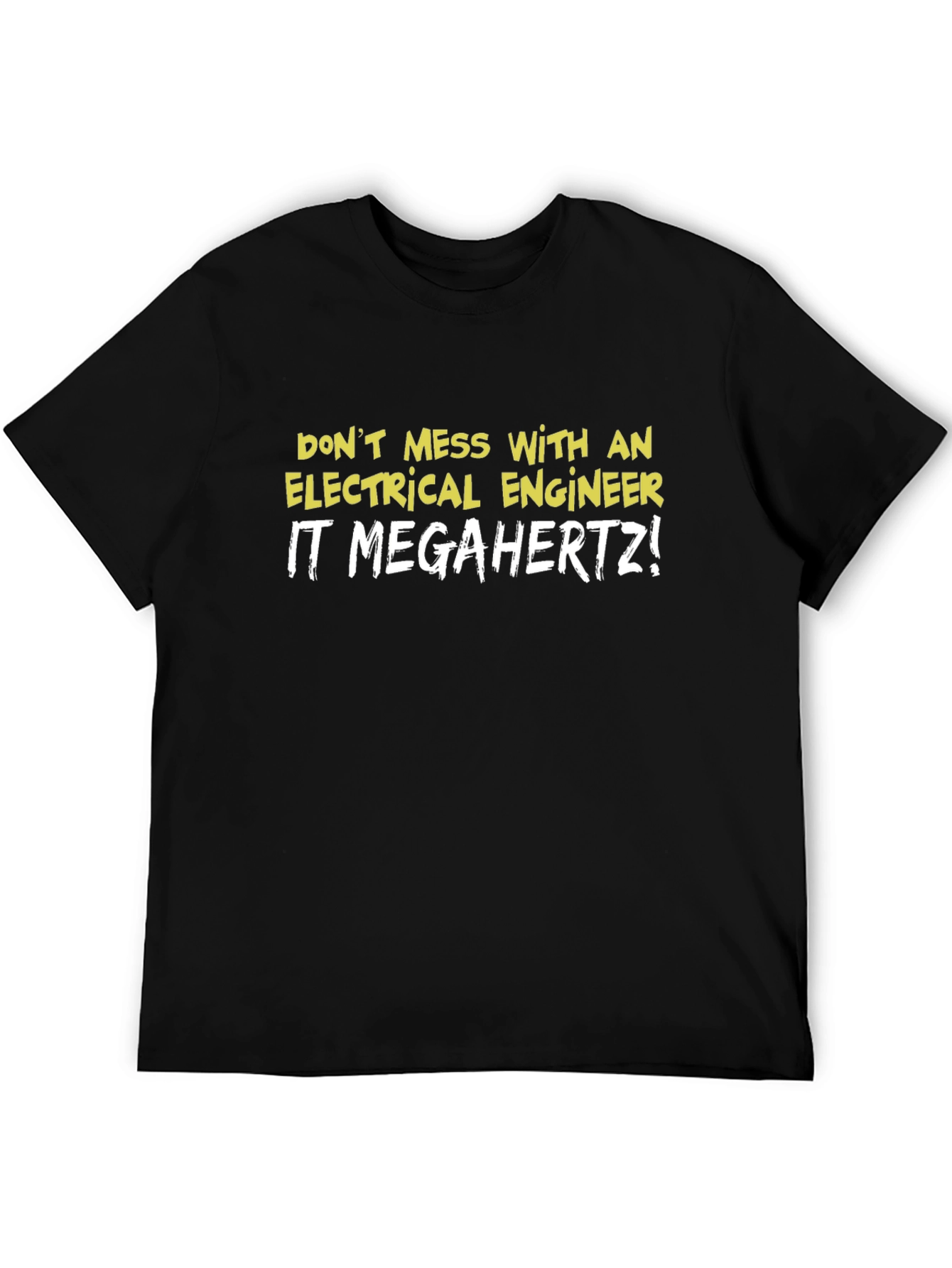 Black Electrical Engineer Humor T-Shirt view 5