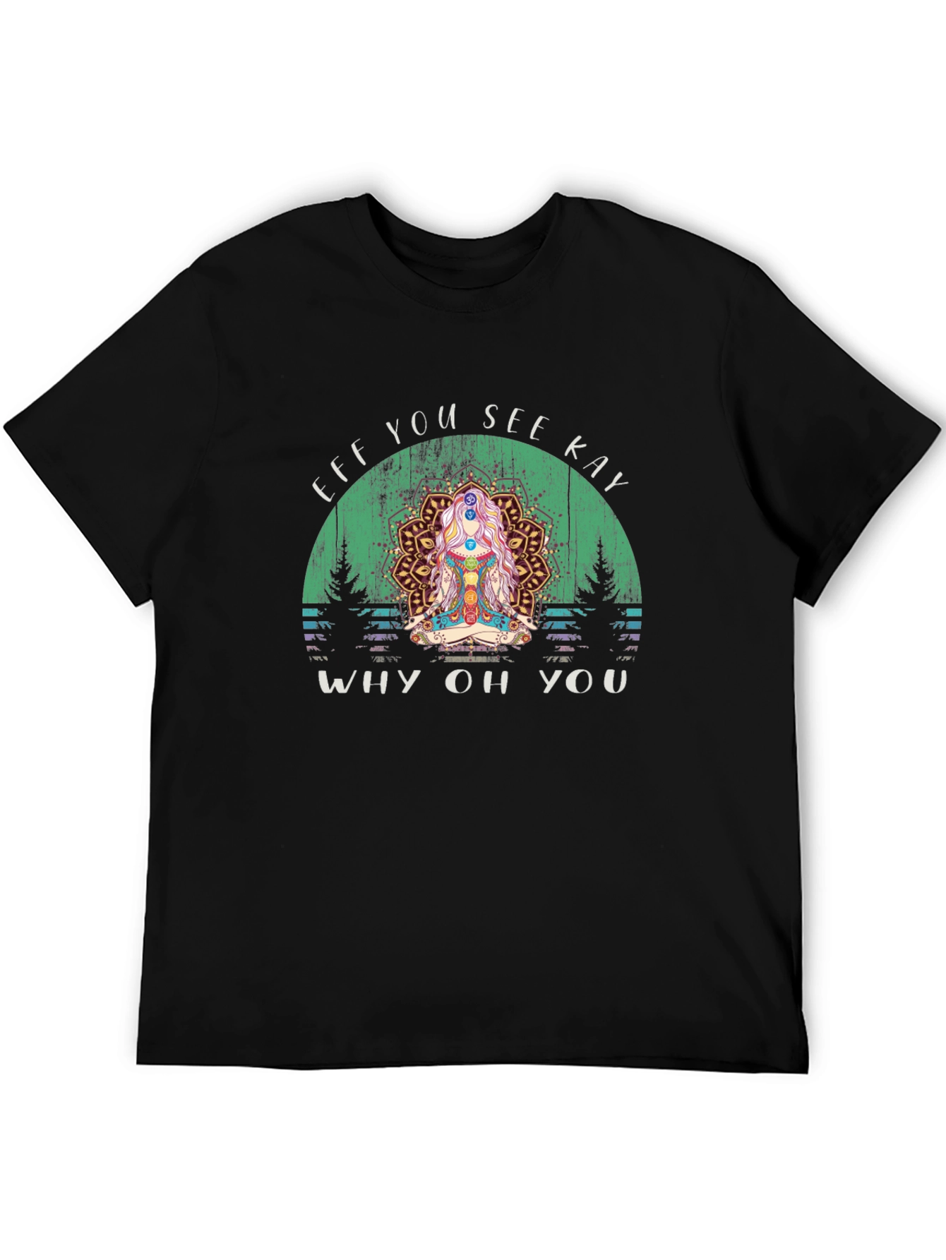 Black Eff You See Kay Yoga Chakra T-Shirt view 5