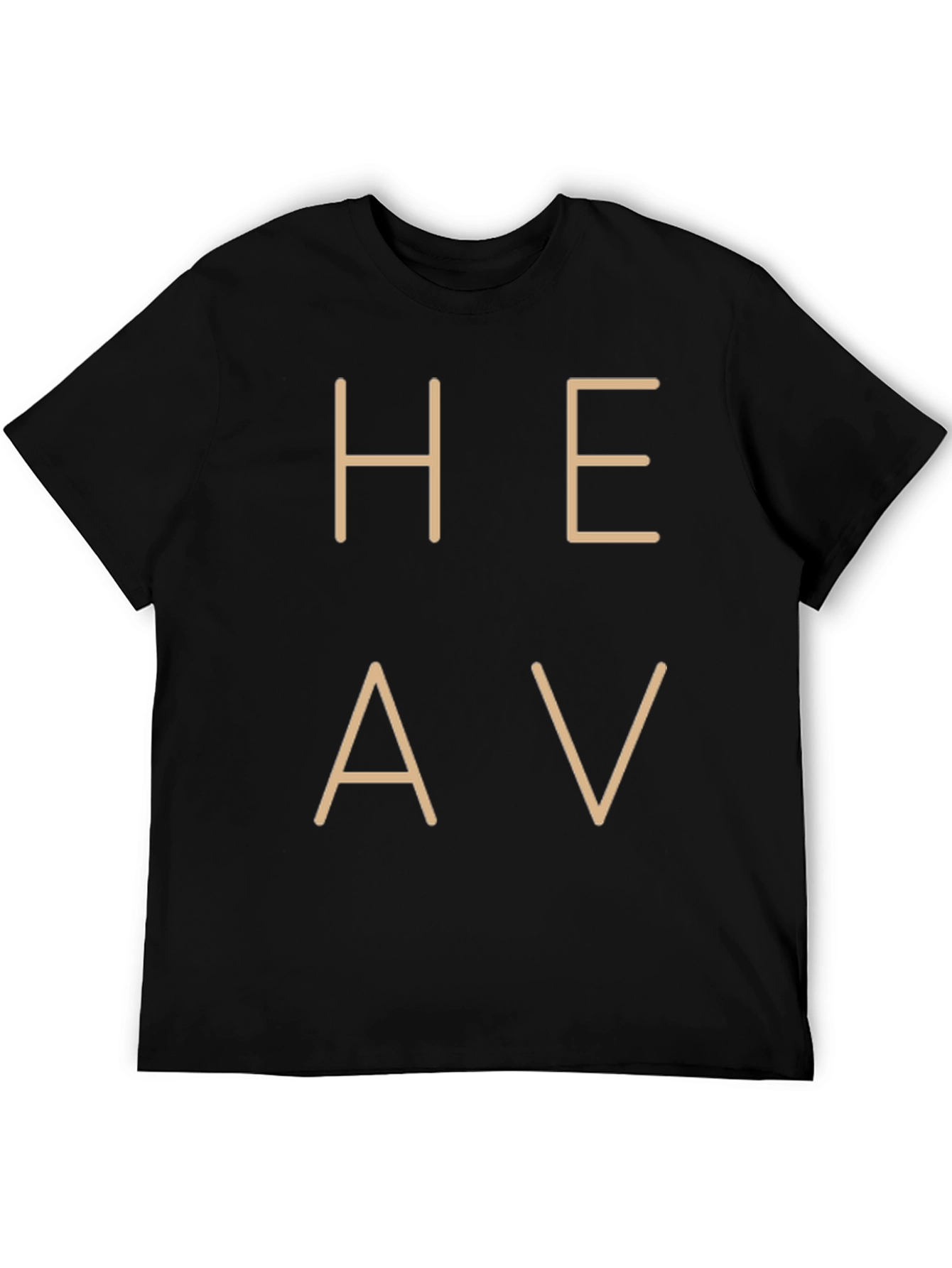 Black Modern Graphic Tee - HEAV Design view 5