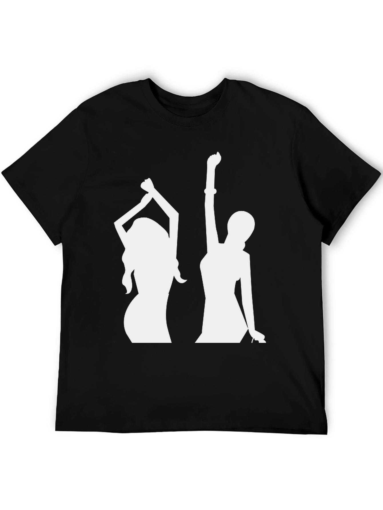Black Silhouette Dance Graphic Black Tee view 5