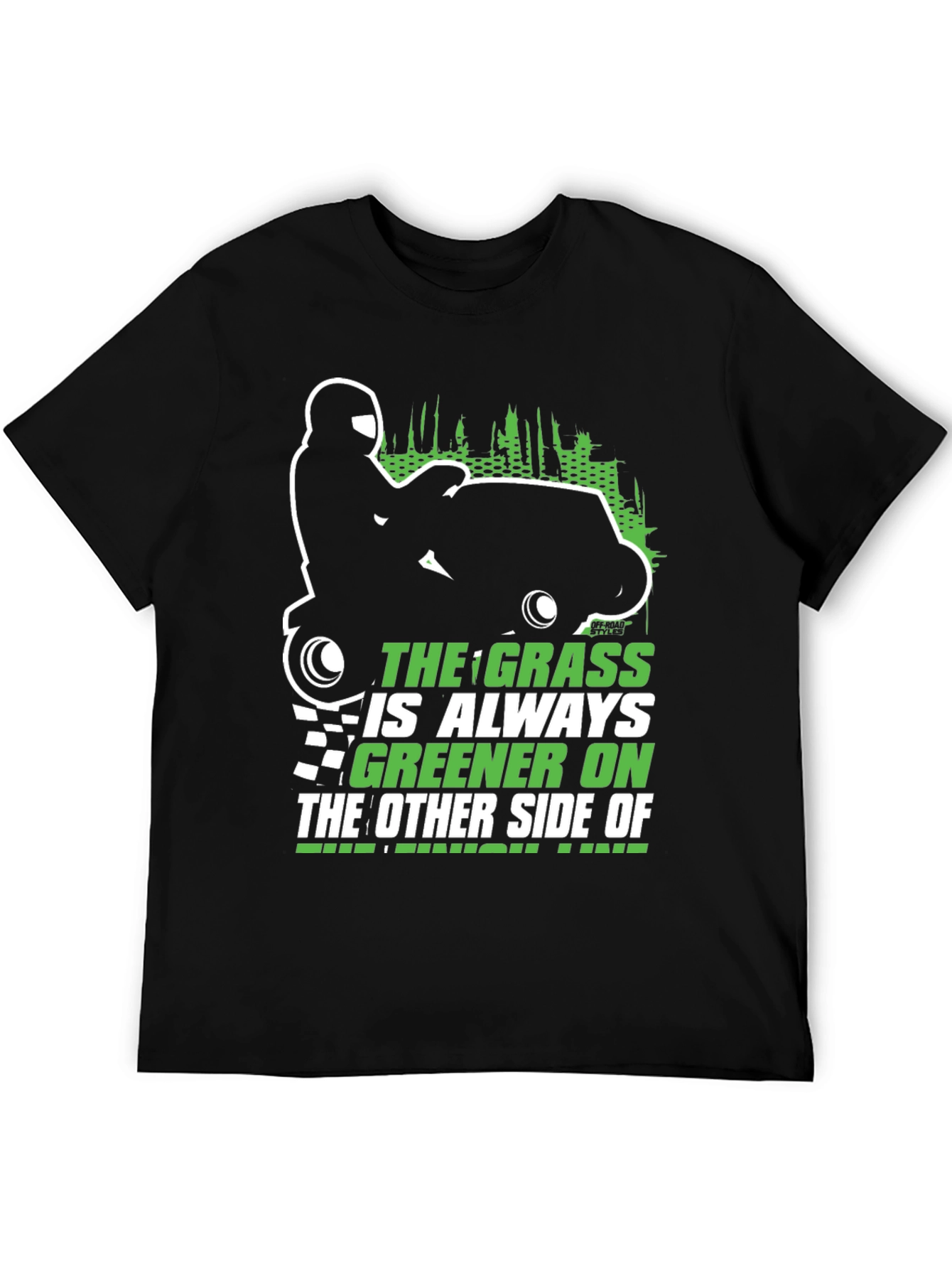 Black The Grass is Always Greener T-Shirt view 5