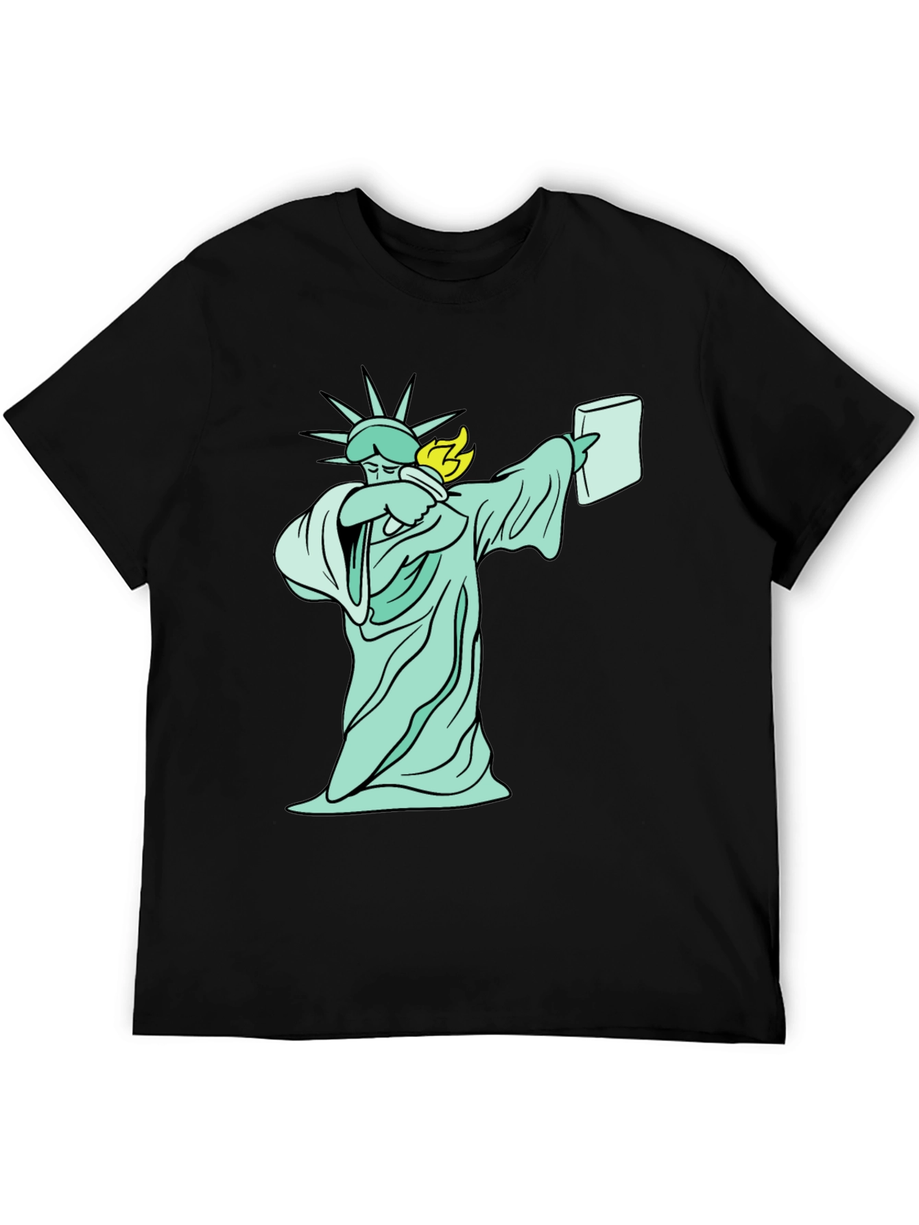 Black Dabbing Statue of Liberty T-Shirt - Funny Design view 5