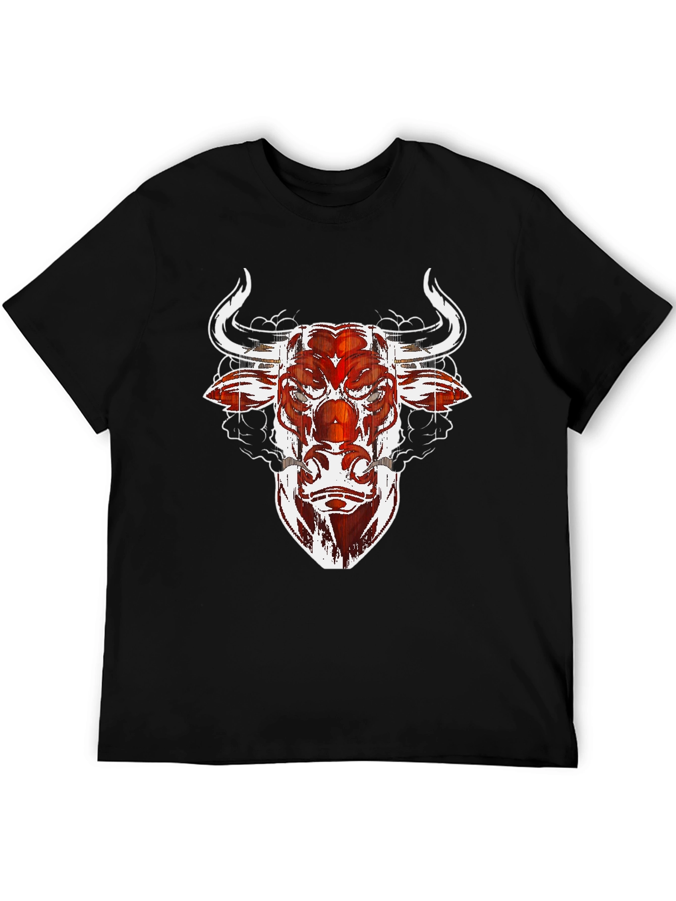 Black Bull Graphic Tee - Black Cotton Blend view 5