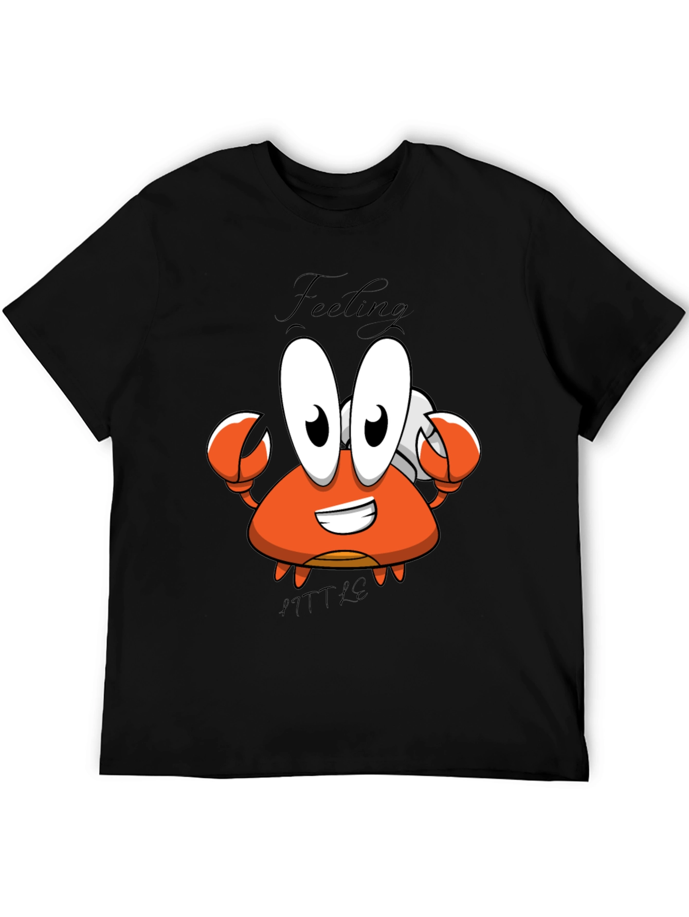 Black Feeling A Little Crabby T-Shirt - Cartoon Crab Tee view 5