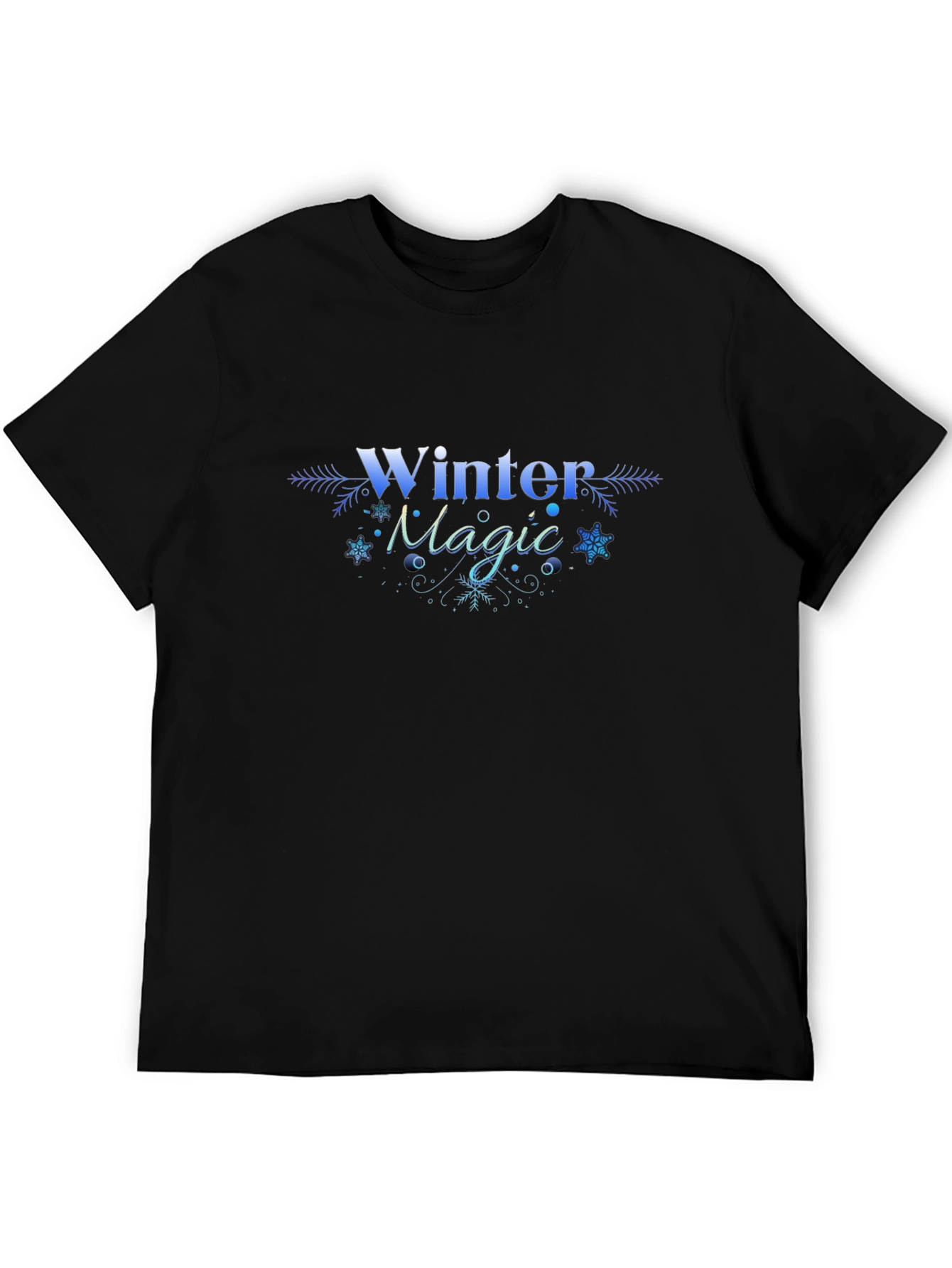 Black Winter Magic Black T-Shirt view 5