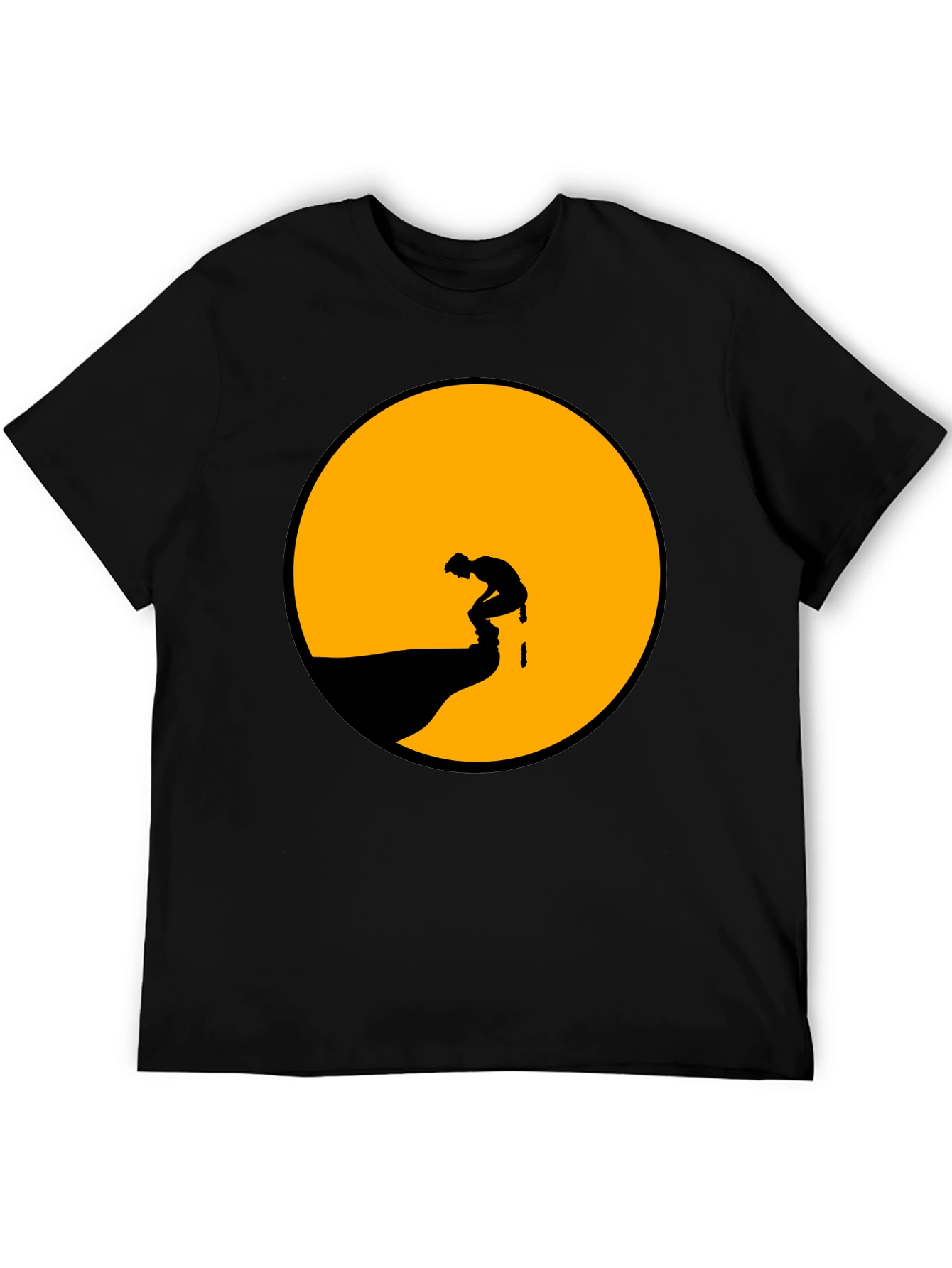 Black Silhouette Mooning T-Shirt - Graphic Tee view 5