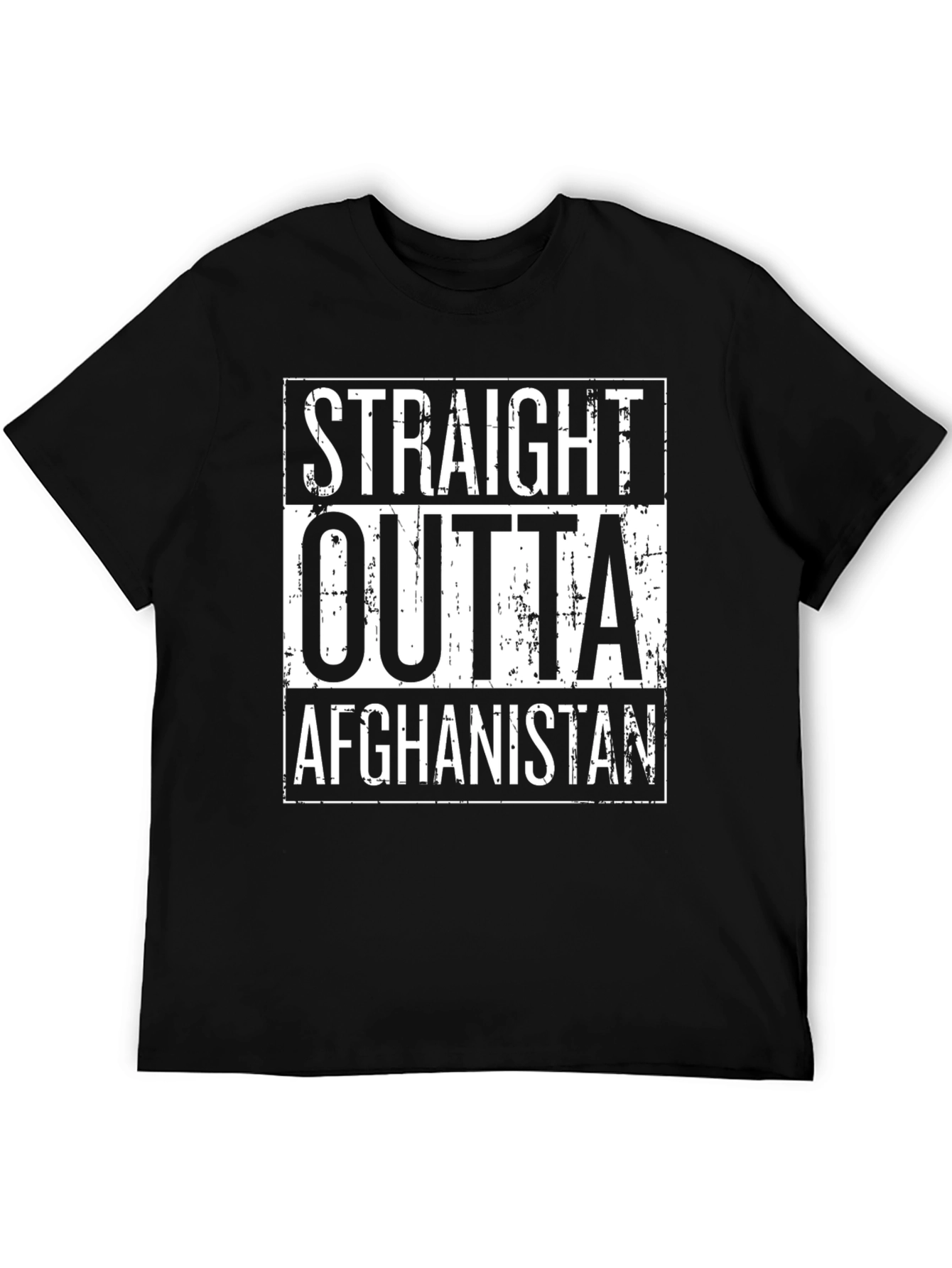 Black Straight Outta Afghanistan Graphic Tee view 5