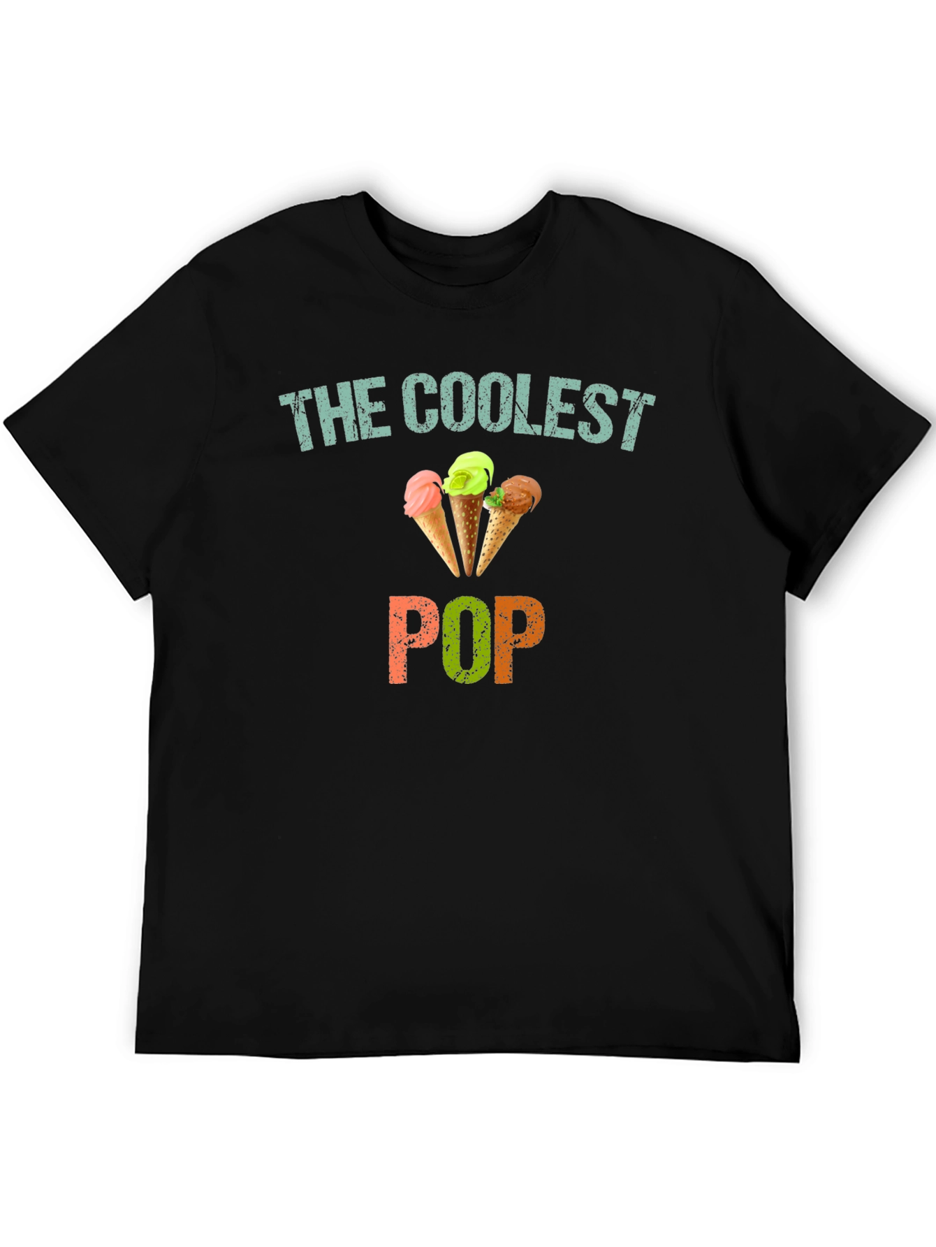 Black Coolest Pop Ice Cream T-Shirt - Fun Summer Tee view 5