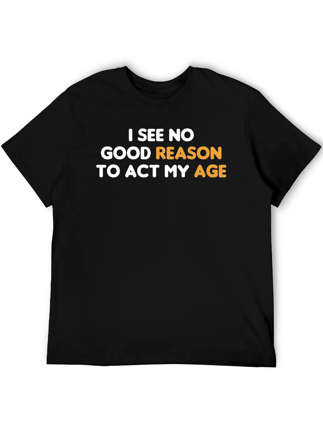 Black Humorous 'Act My Age' Graphic Tee - Black view 5